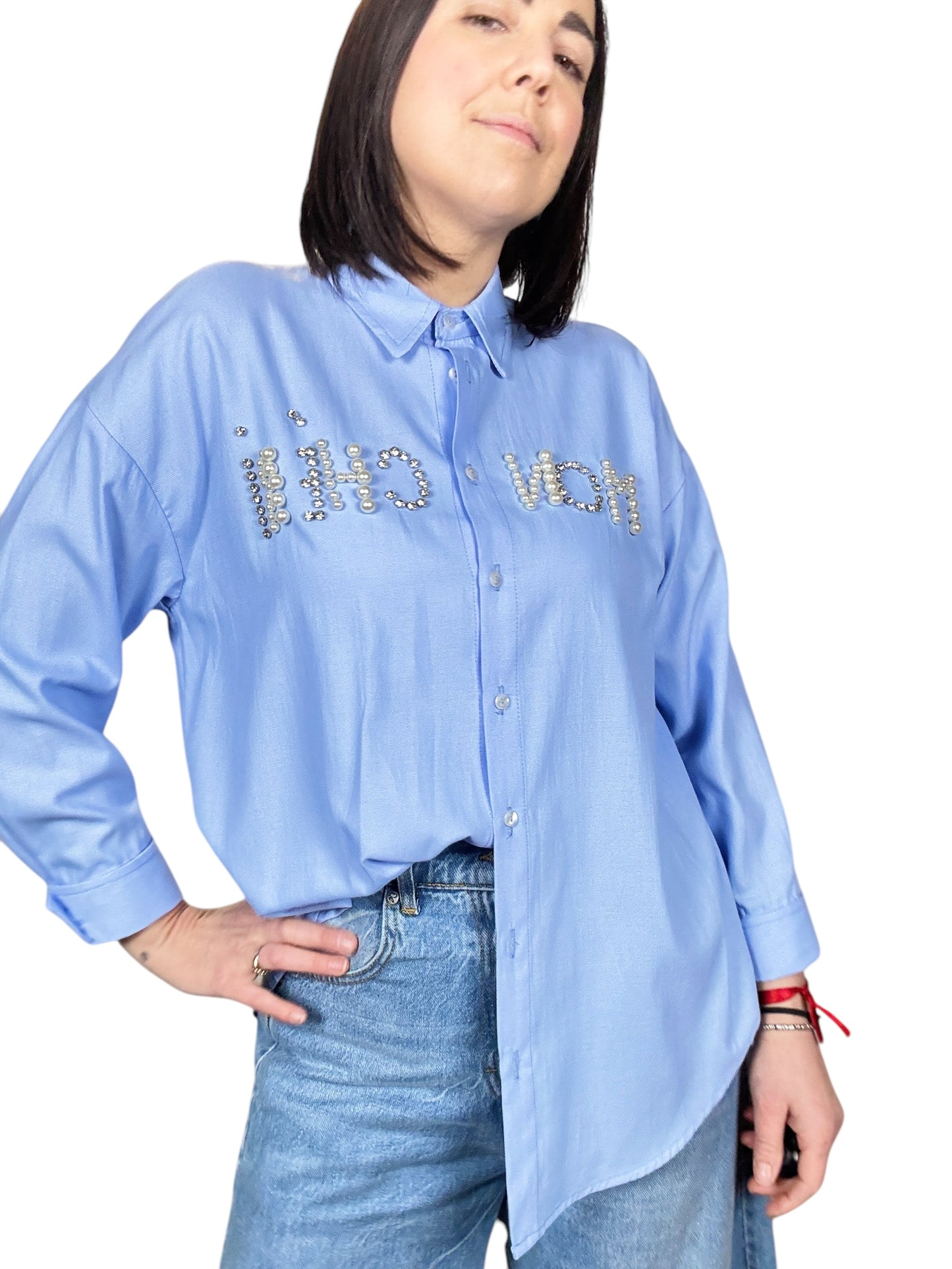 CAMICIA PERLE APPLICATE SUSY MIX