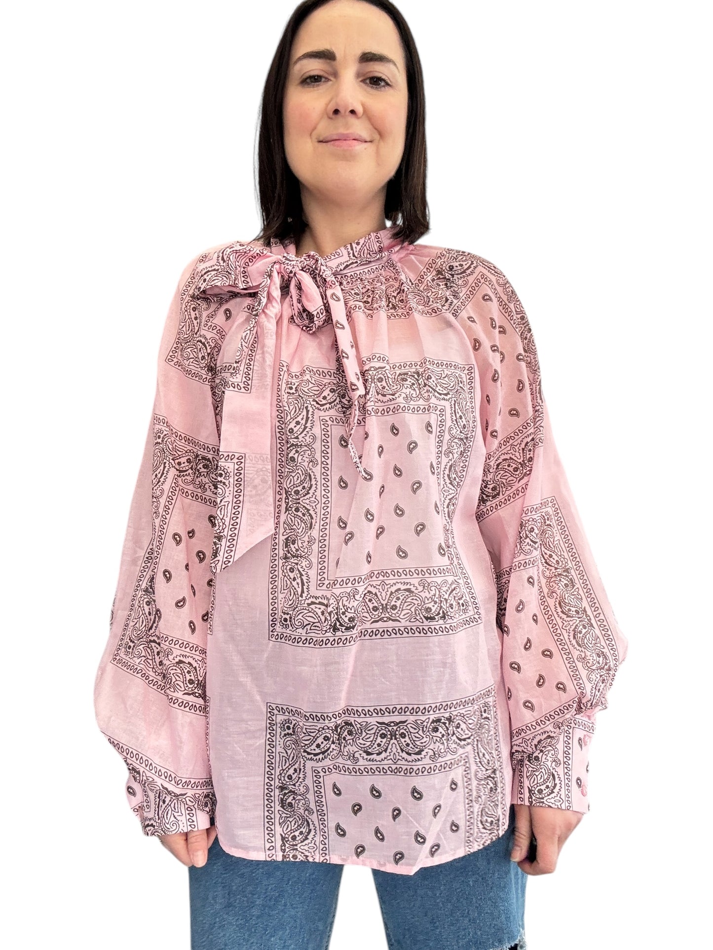 CAMICIA STAMPA BANDANA TENSIONE IN