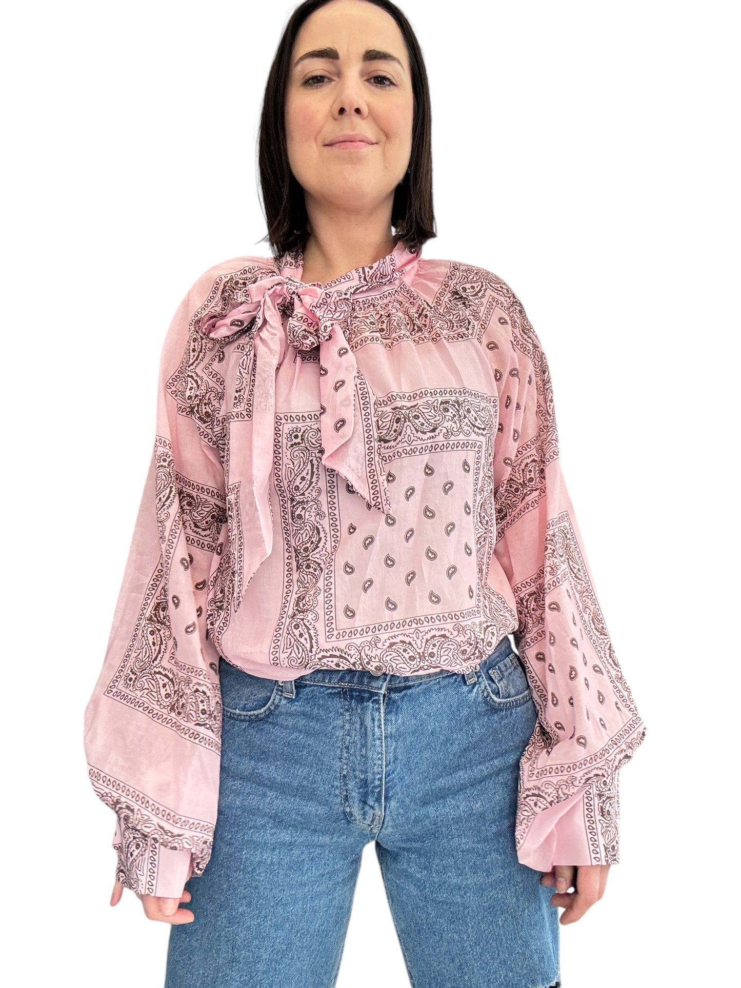 CAMICIA STAMPA BANDANA TENSIONE IN