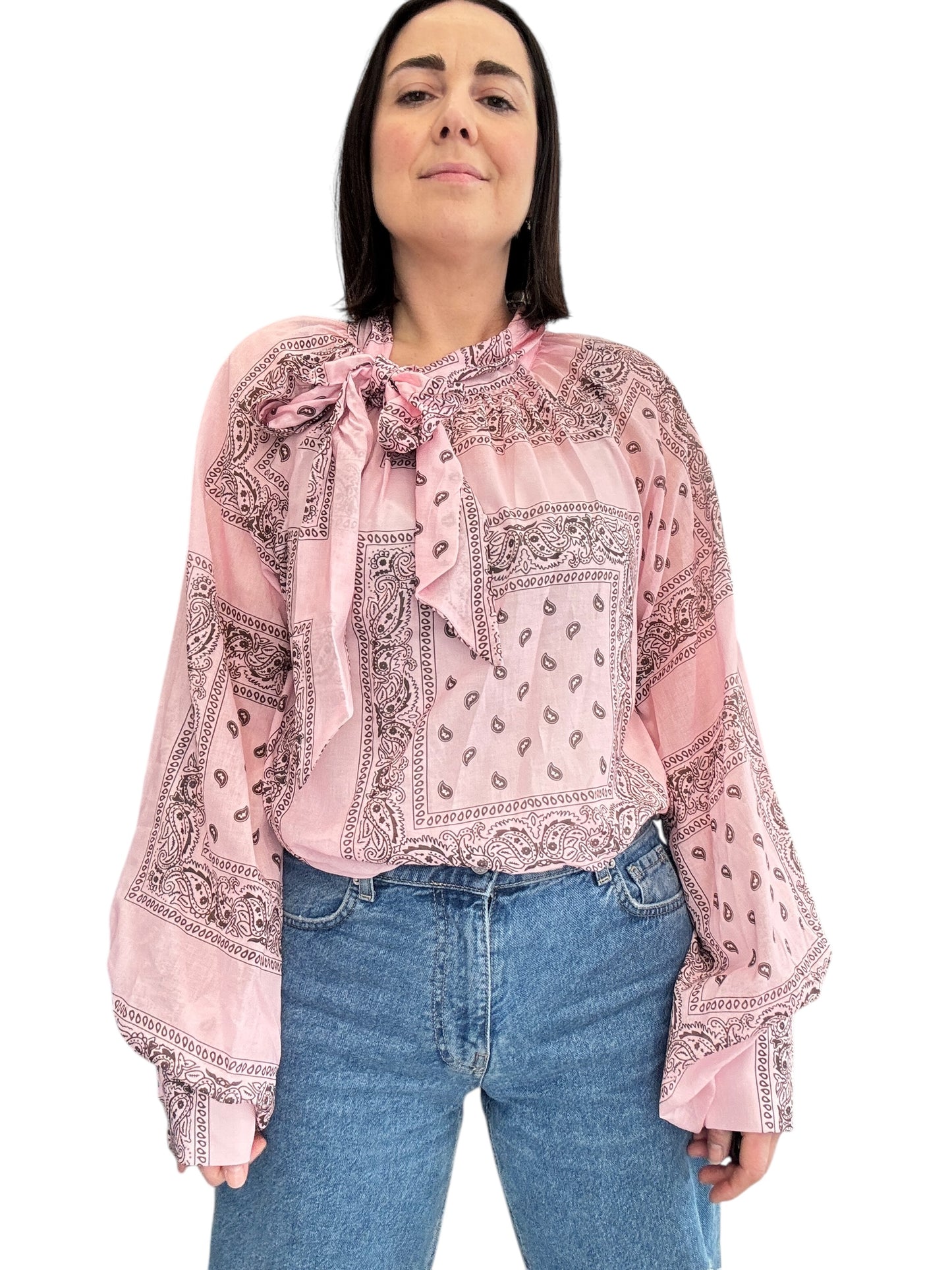 CAMICIA STAMPA BANDANA TENSIONE IN