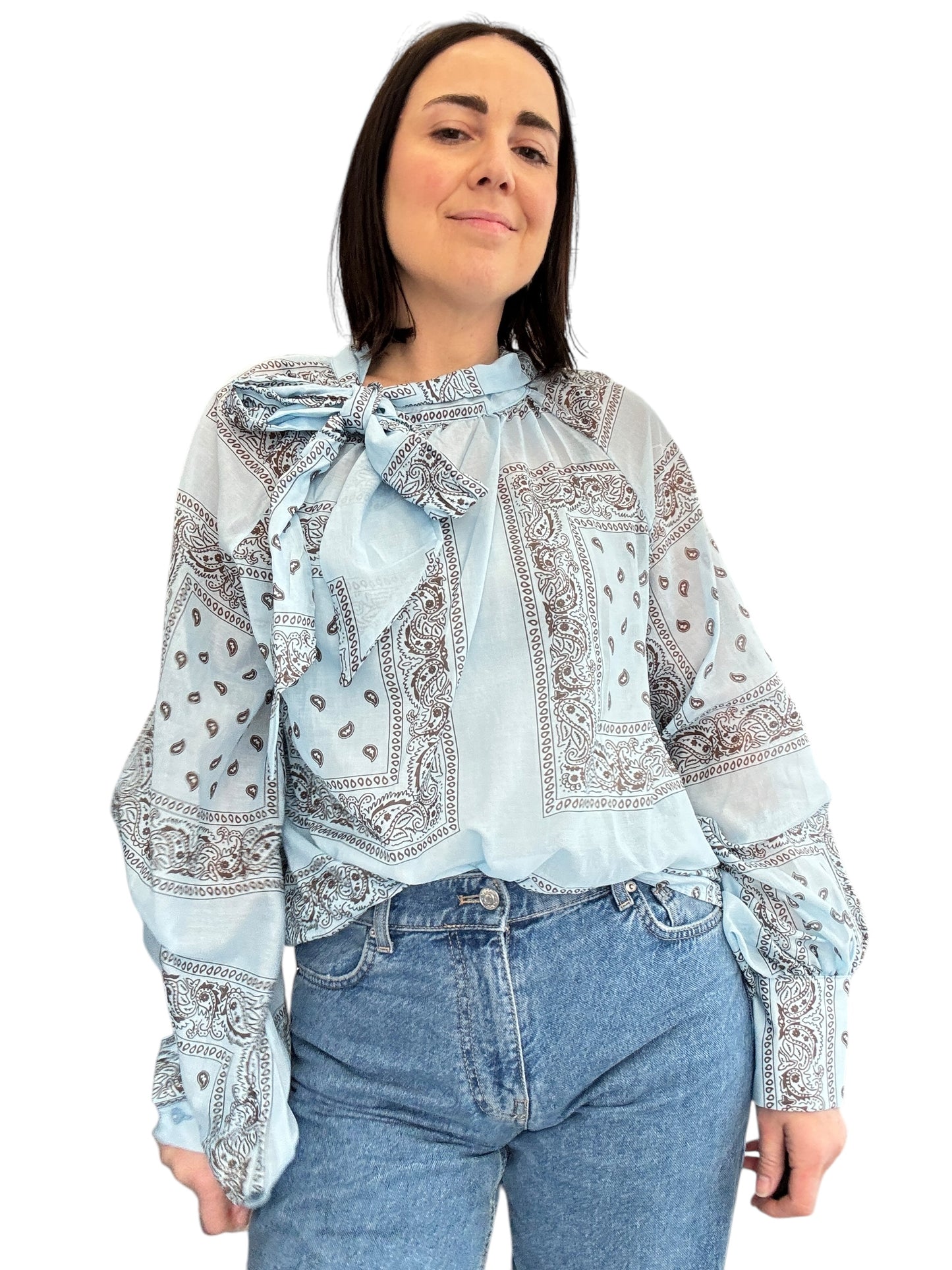 CAMICIA STAMPA BANDANA TENSIONE IN