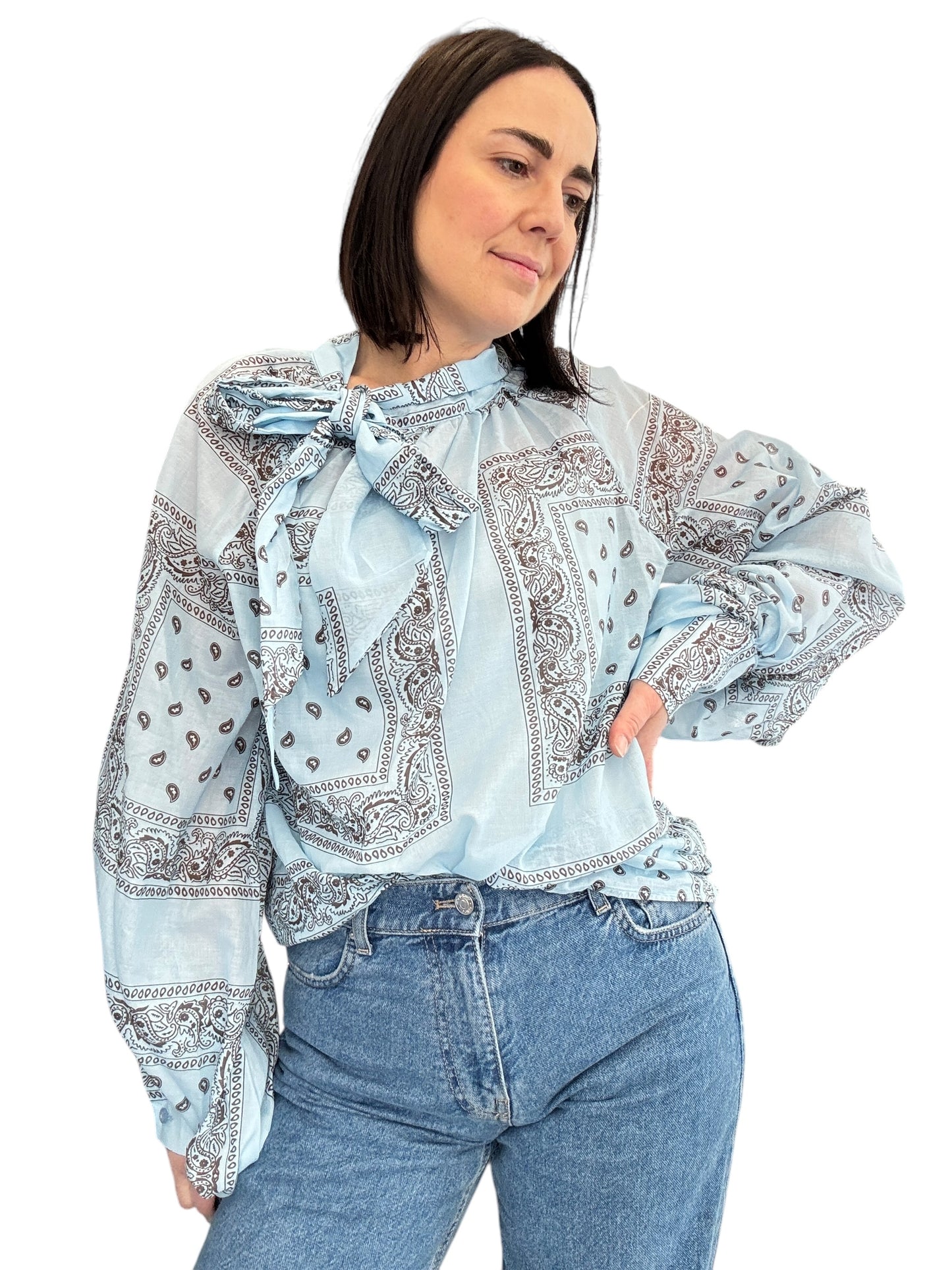 CAMICIA STAMPA BANDANA TENSIONE IN