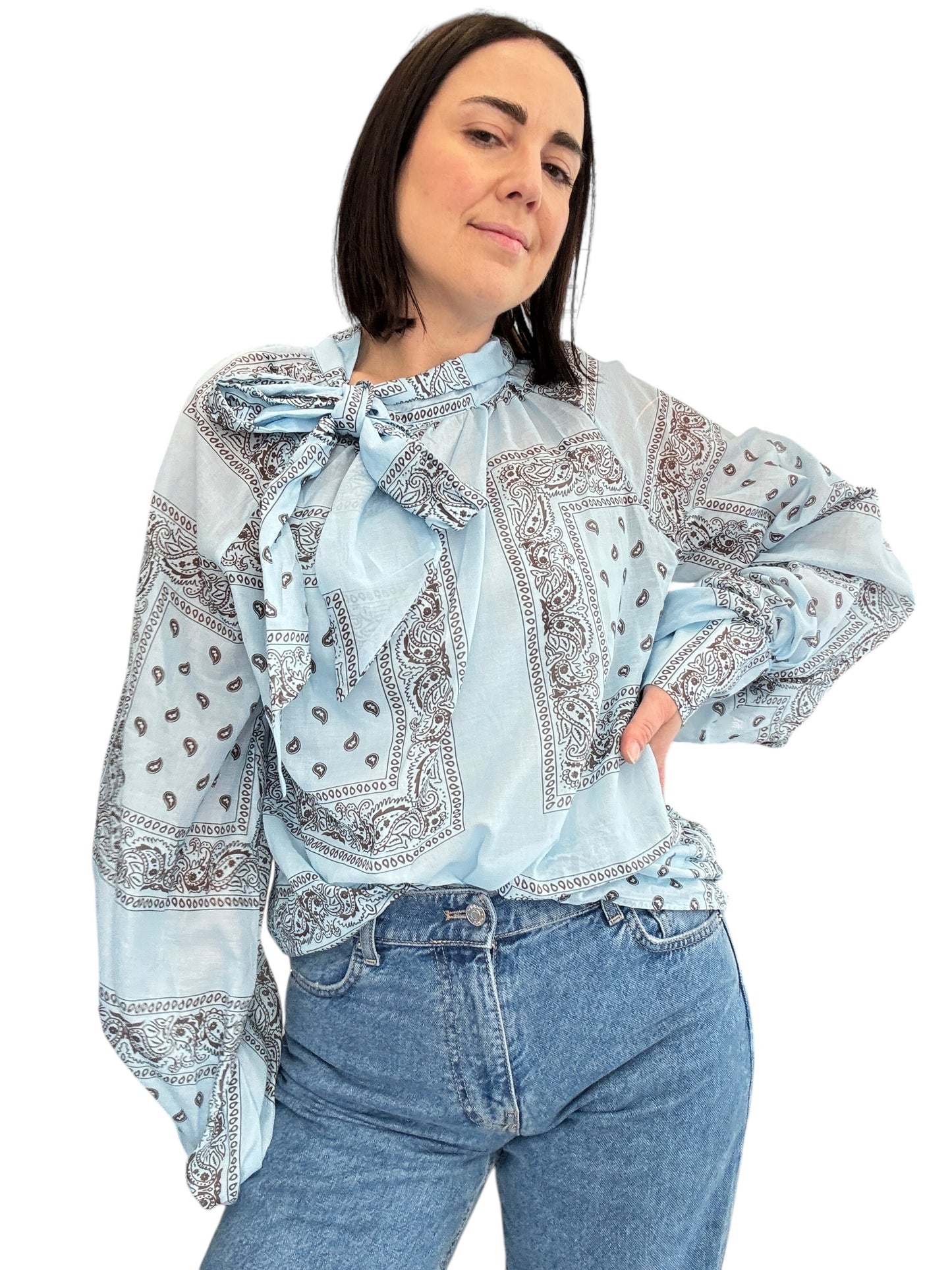 CAMICIA STAMPA BANDANA TENSIONE IN
