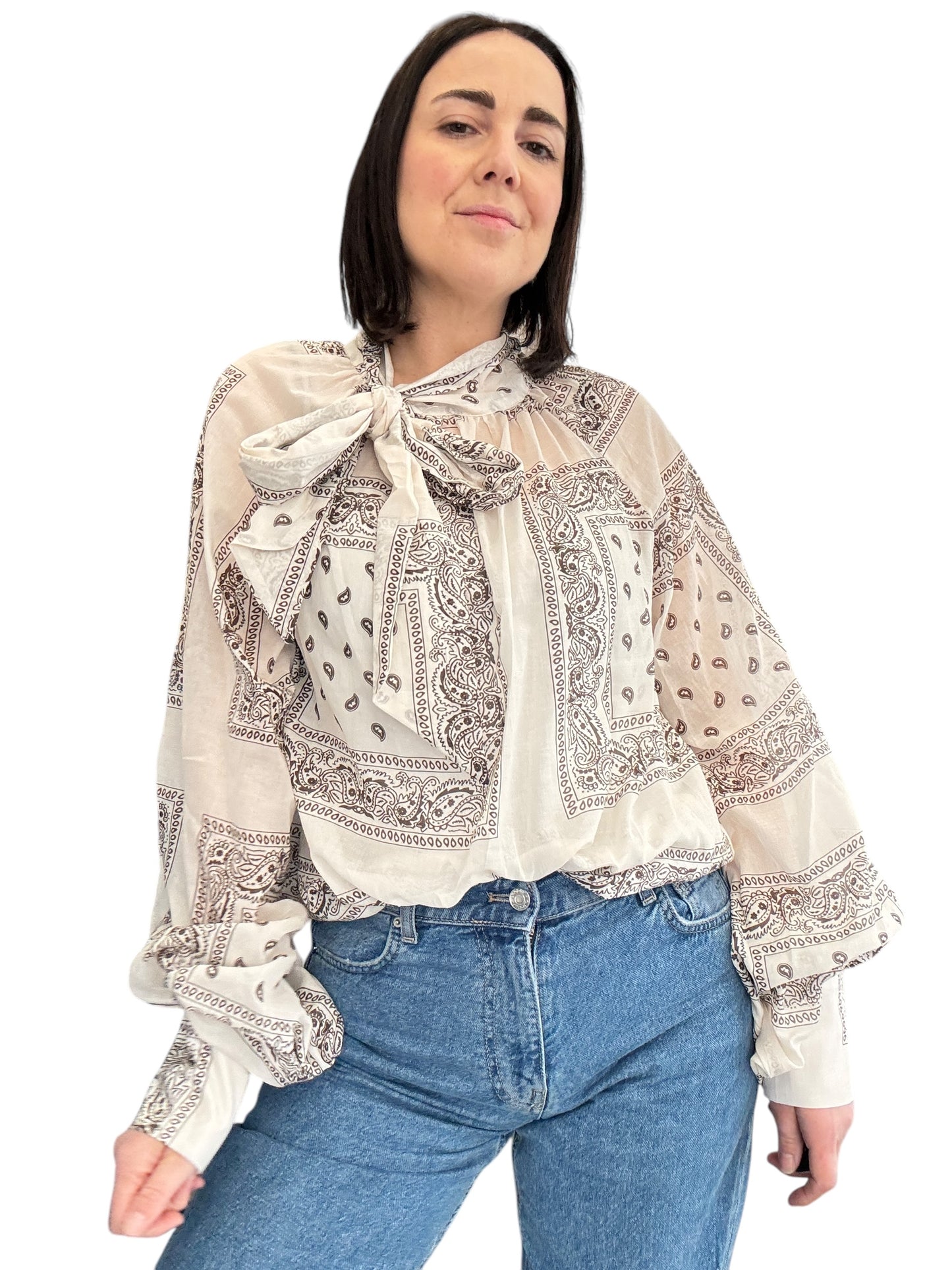 CAMICIA STAMPA BANDANA TENSIONE IN