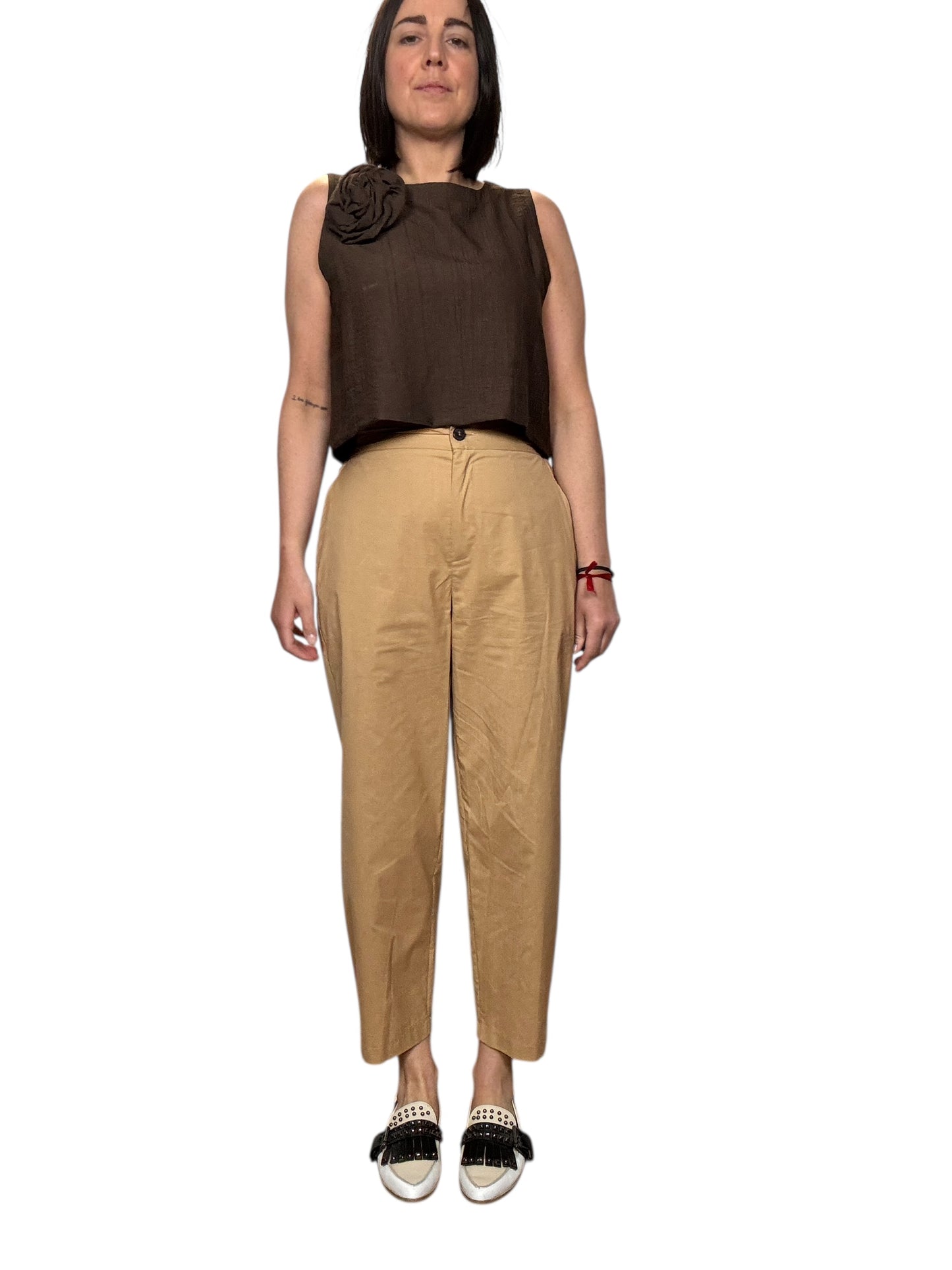 PANTALONE CARROT IN COTONE VICOLO