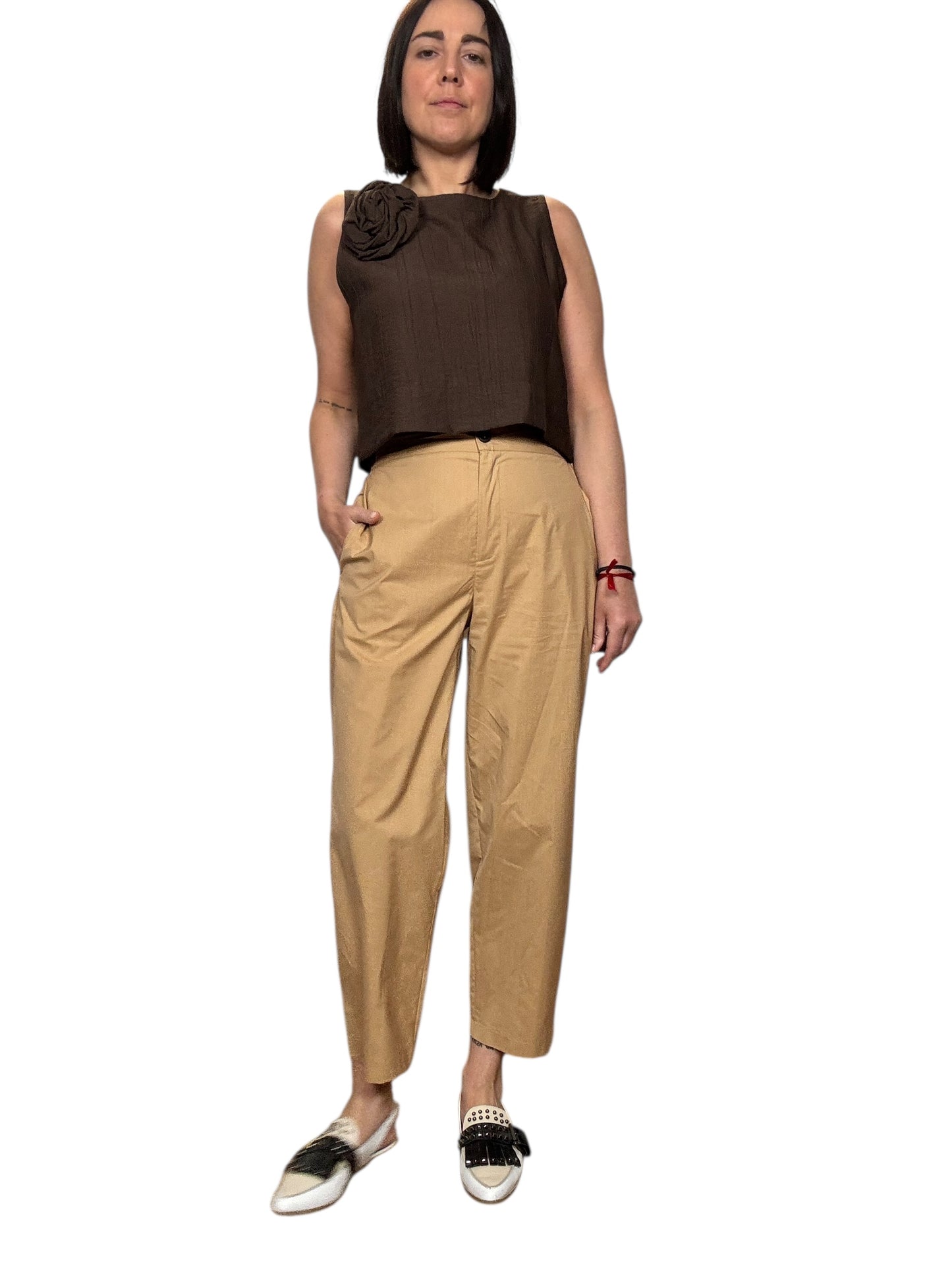 PANTALONE CARROT IN COTONE VICOLO