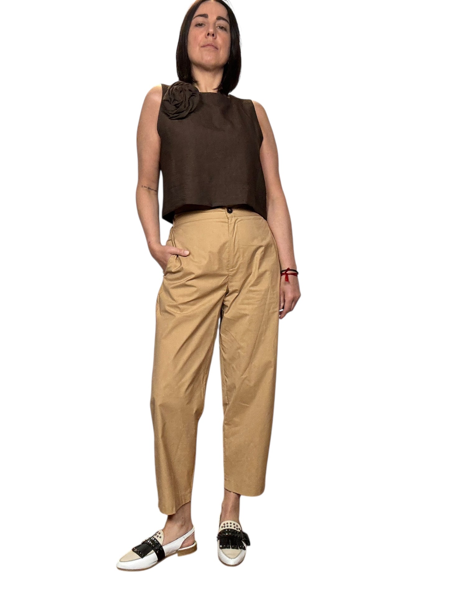 PANTALONE CARROT IN COTONE VICOLO