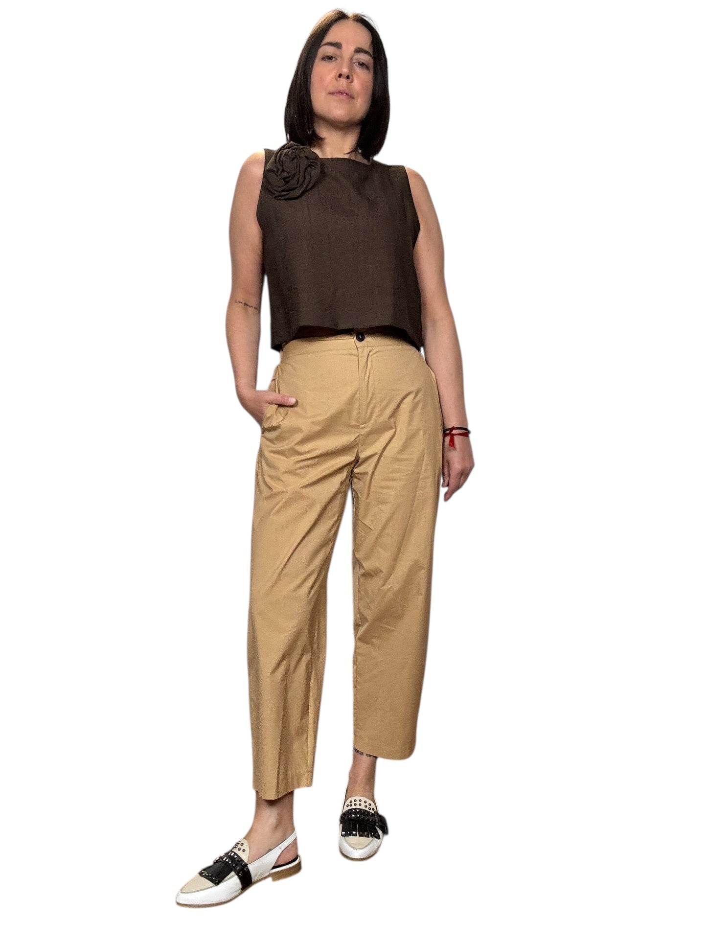 PANTALONE CARROT IN COTONE VICOLO