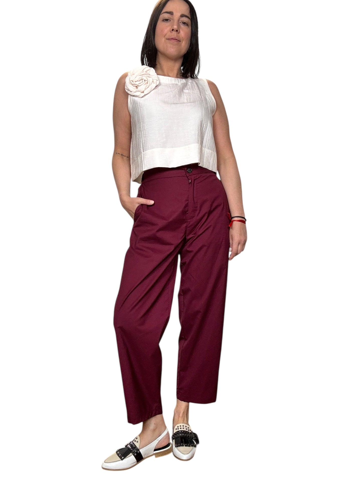 PANTALONE CARROT IN COTONE VICOLO