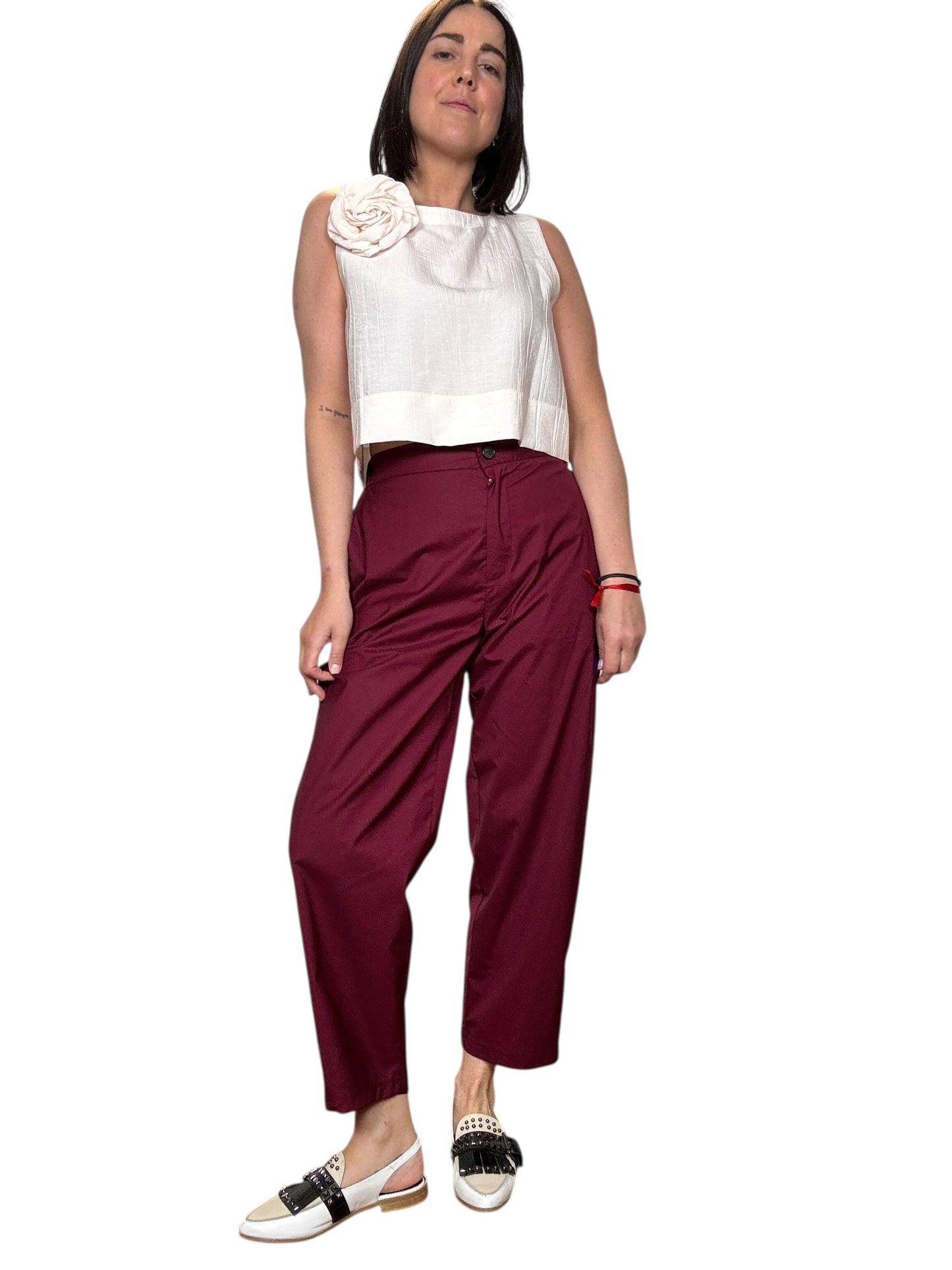 PANTALONE CARROT IN COTONE VICOLO