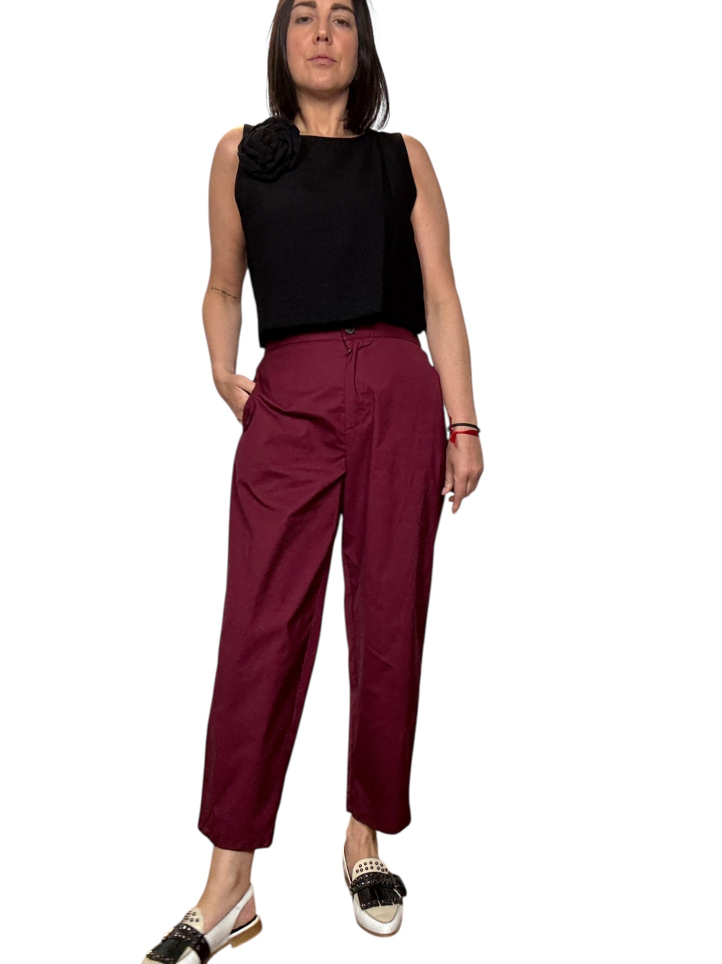 PANTALONE CARROT IN COTONE VICOLO