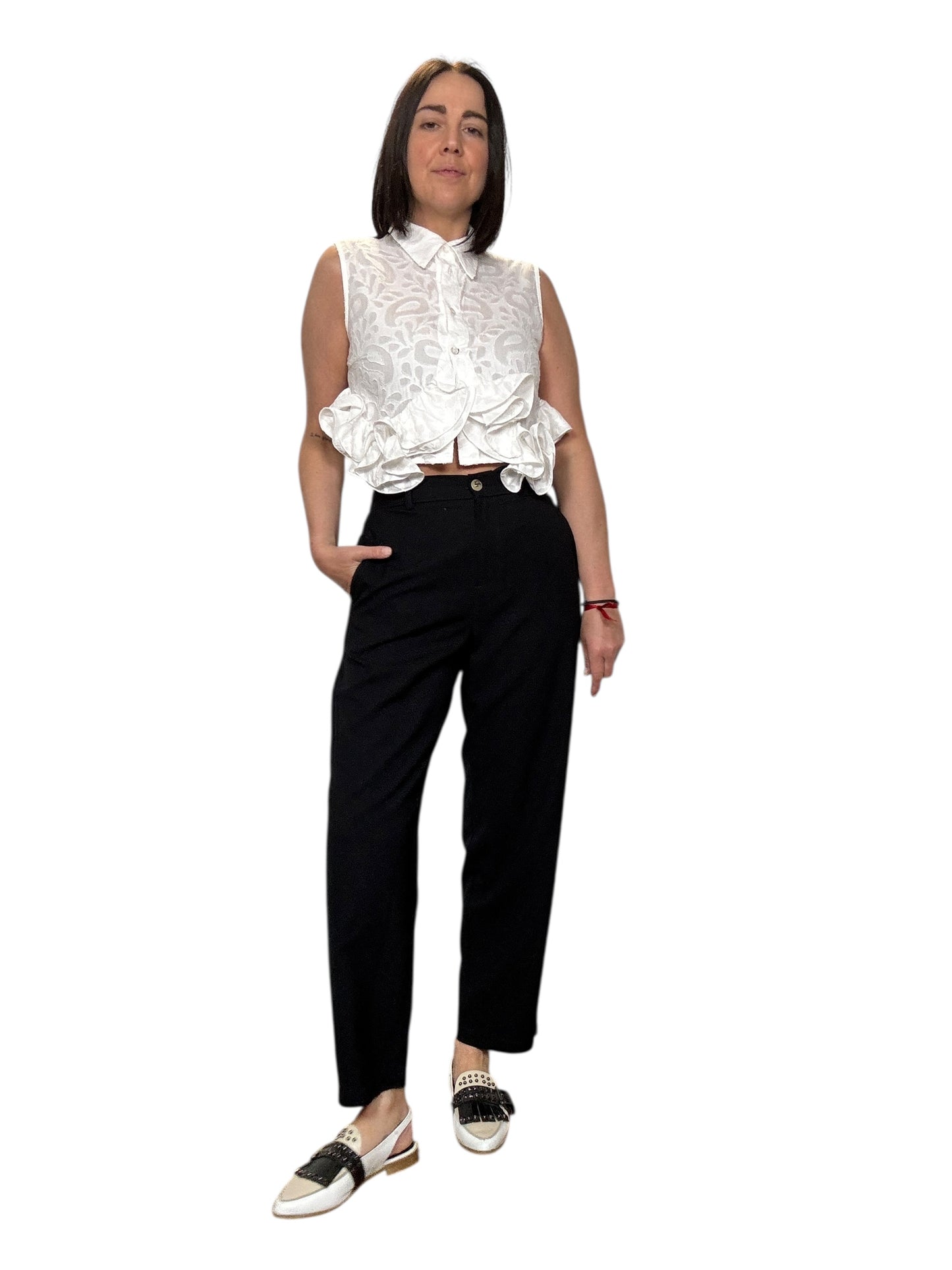 PANTALONE CARROT MISTO LINO VICOLO