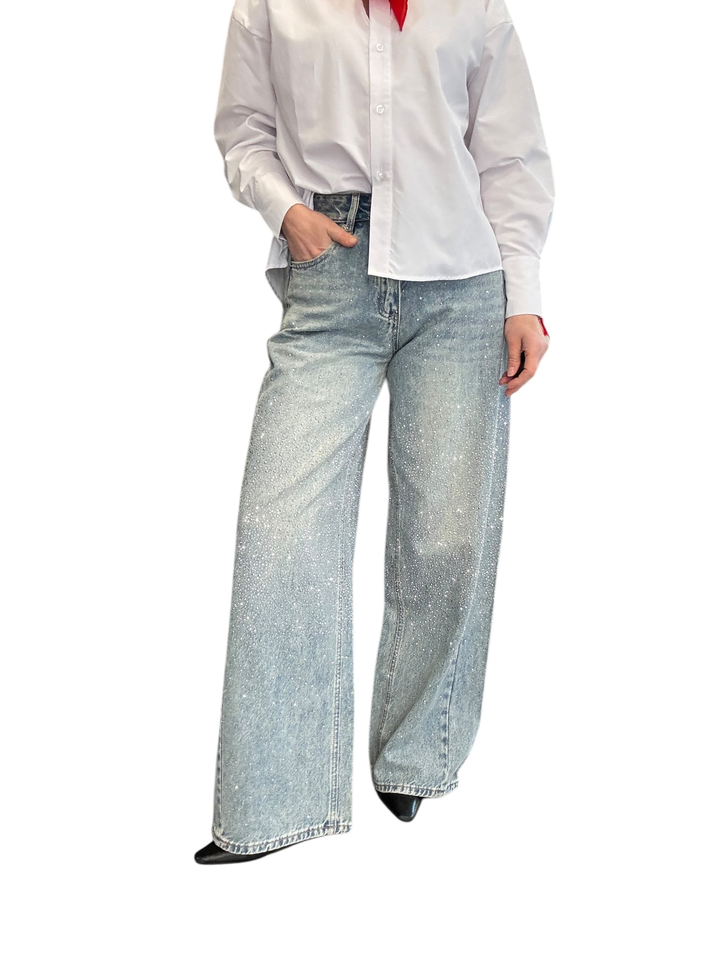 JEANS STRASS VITA MEDIA SUSY MIX