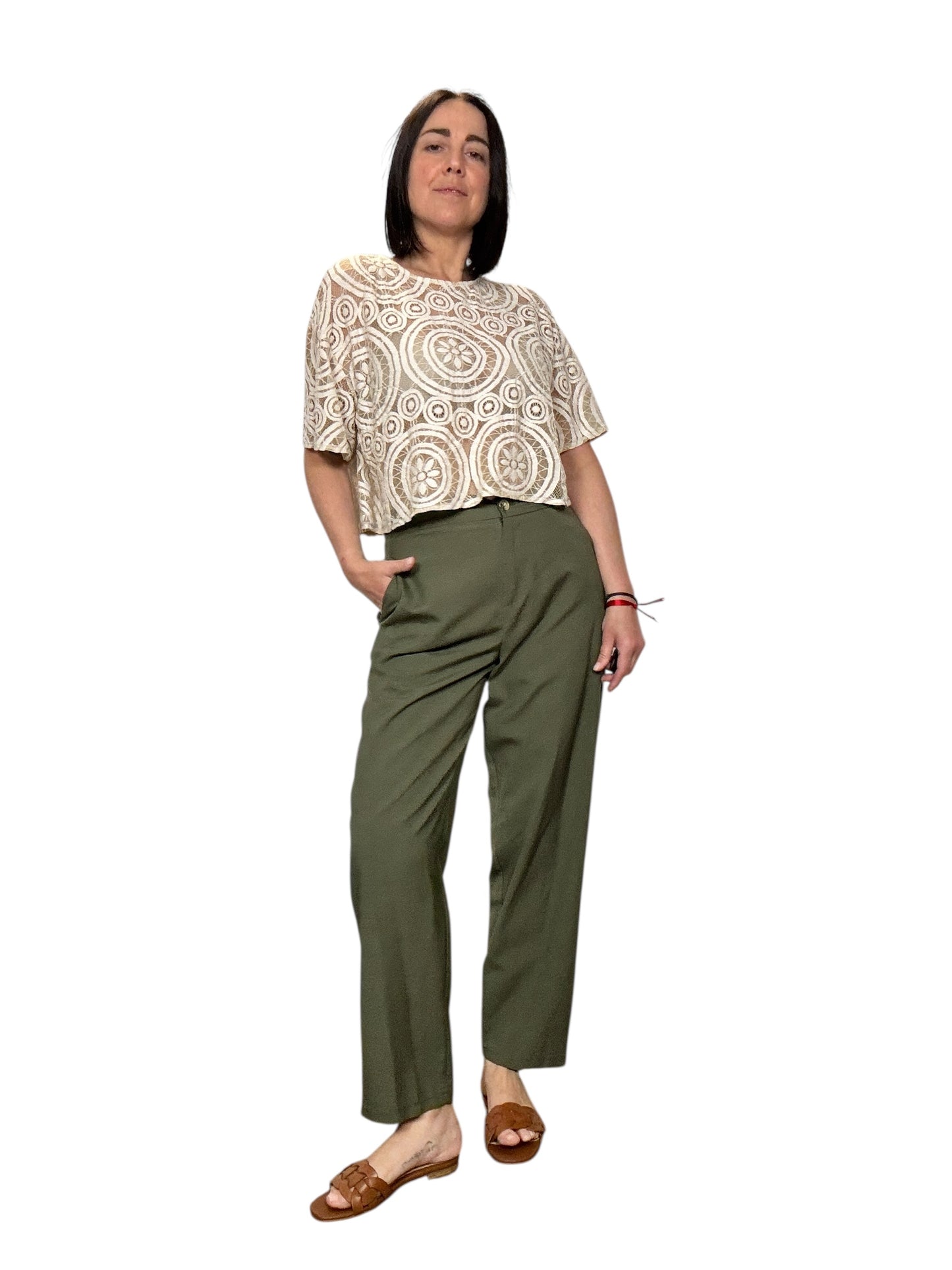 PANTALONE CARROT MISTO LINO VICOLO