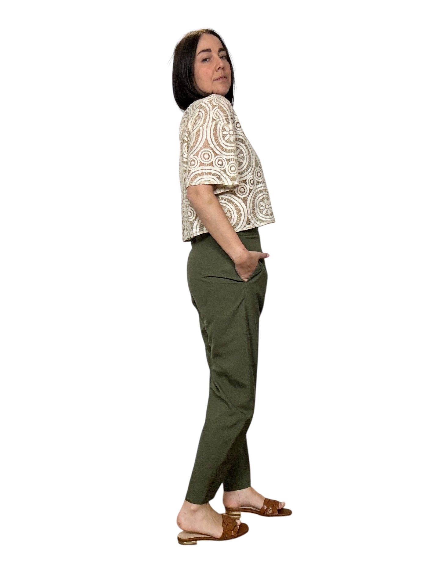 PANTALONE CARROT MISTO LINO VICOLO
