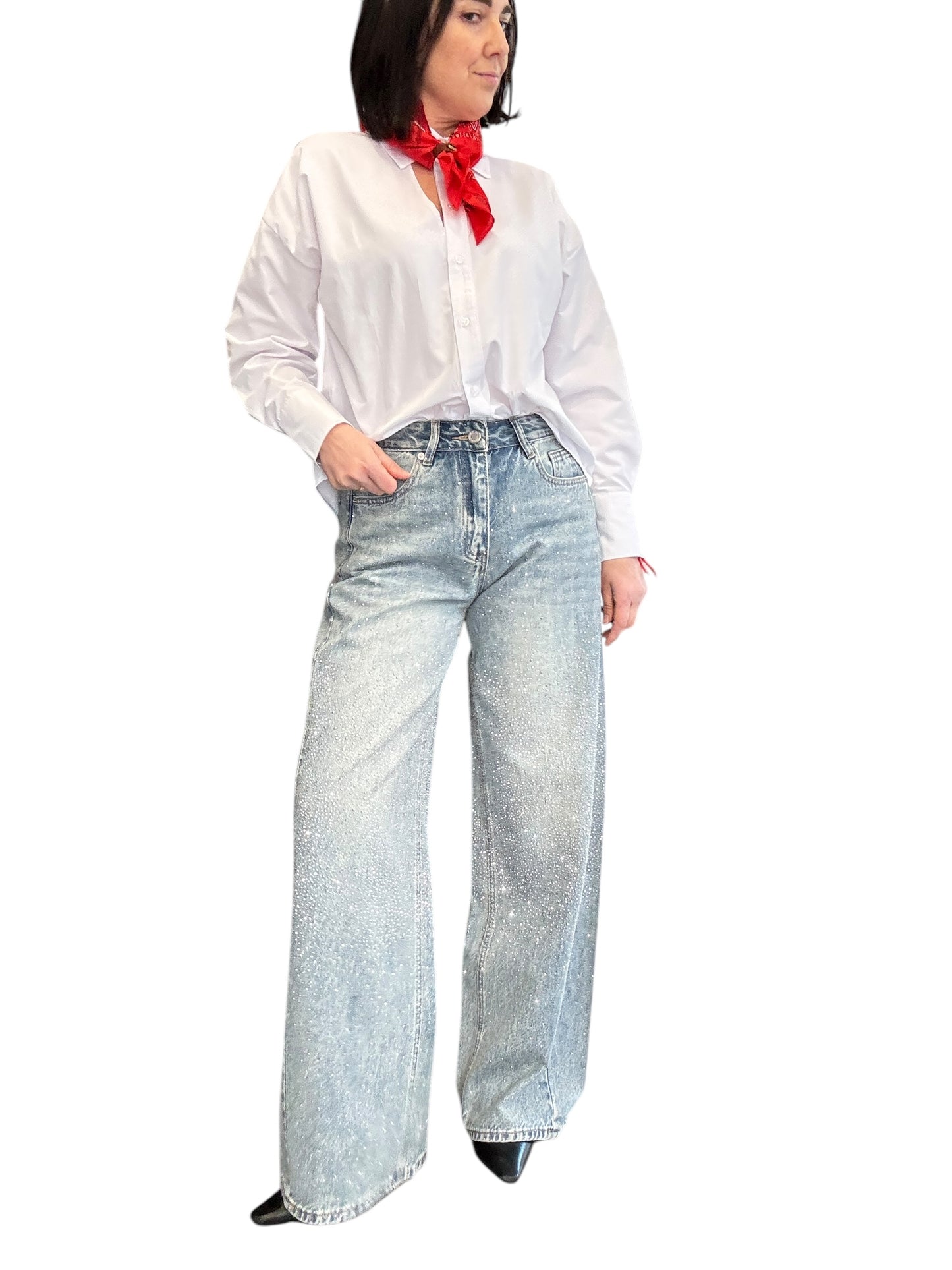 JEANS STRASS VITA MEDIA SUSY MIX
