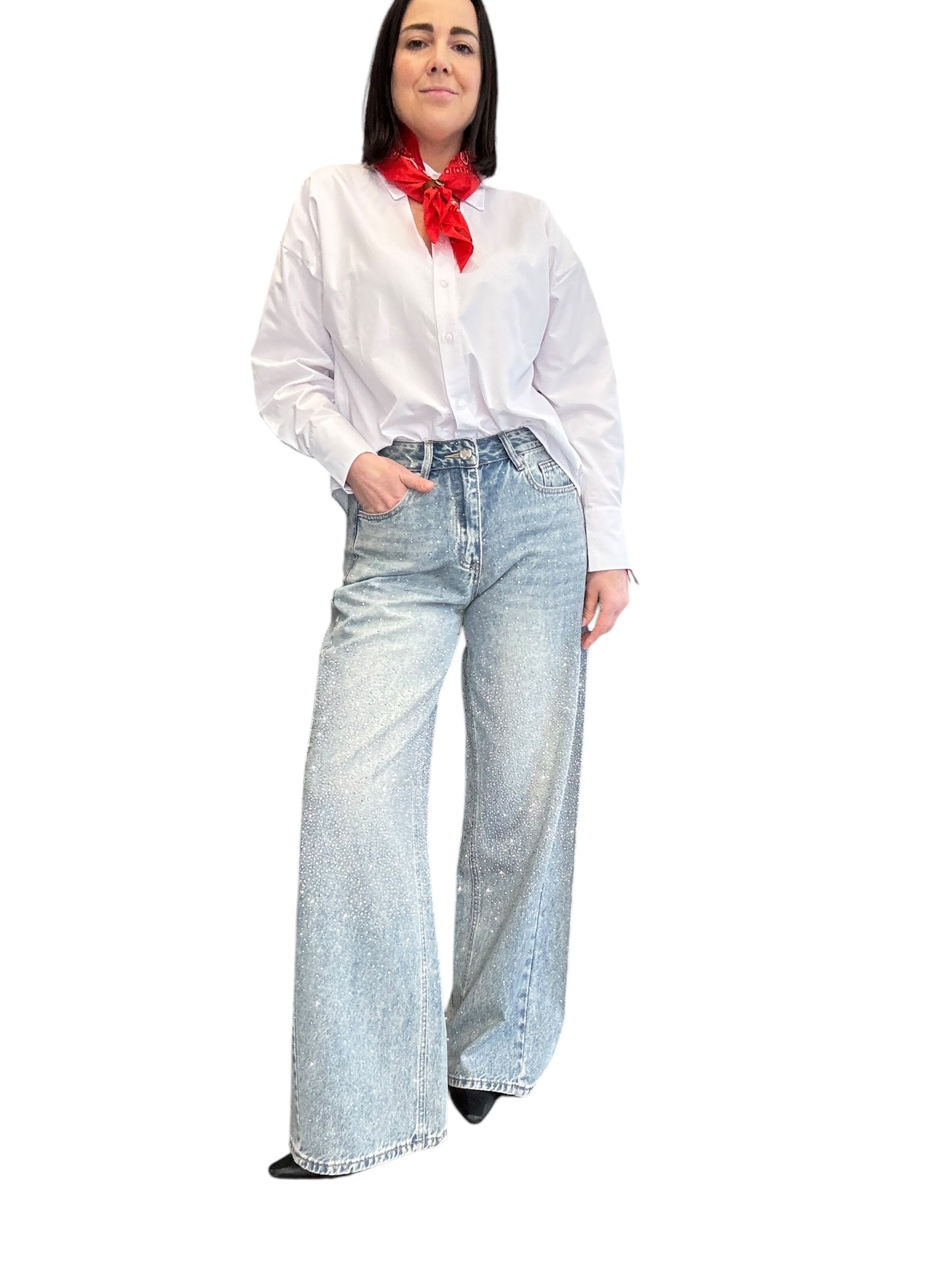 JEANS STRASS VITA MEDIA SUSY MIX