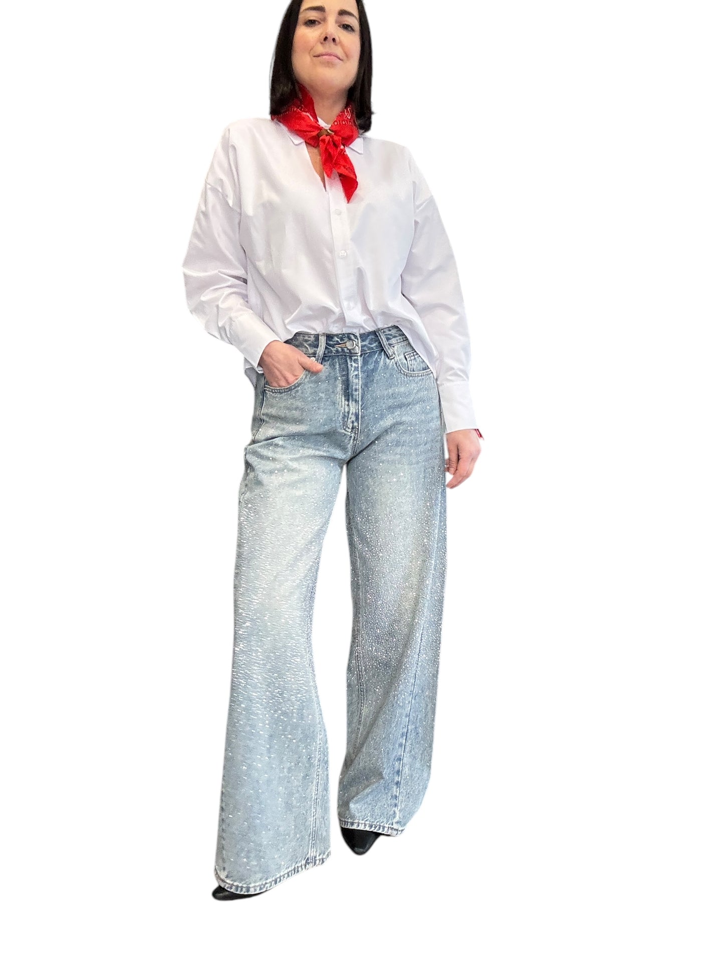 JEANS STRASS VITA MEDIA SUSY MIX