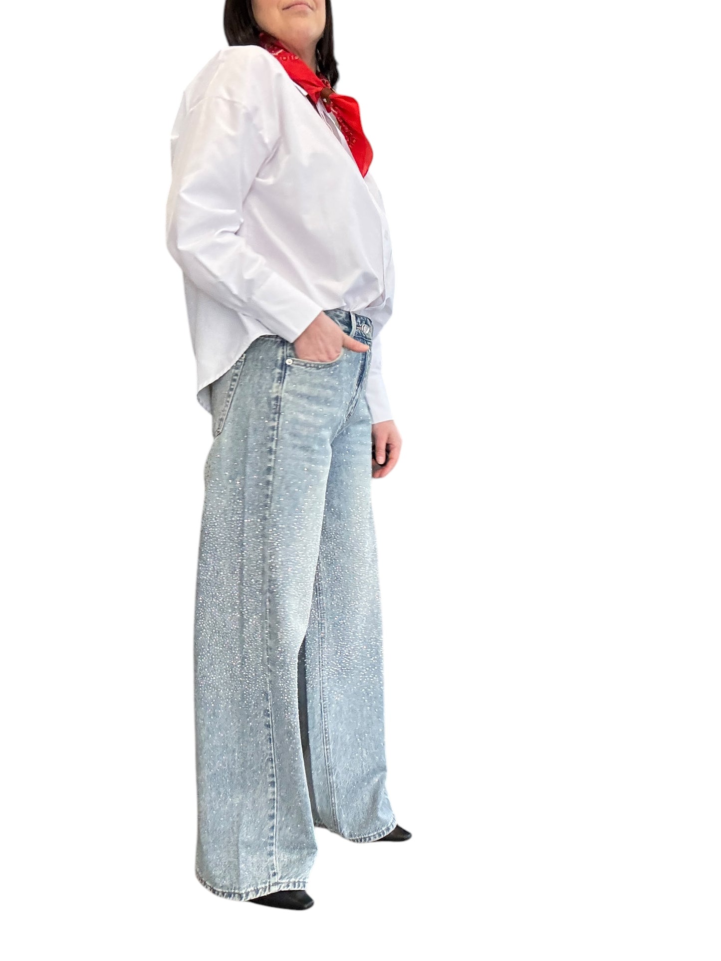 JEANS STRASS VITA MEDIA SUSY MIX