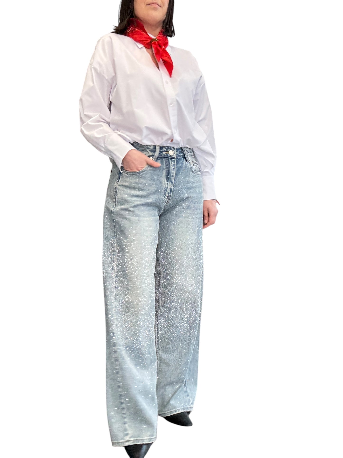 JEANS STRASS VITA MEDIA SUSY MIX