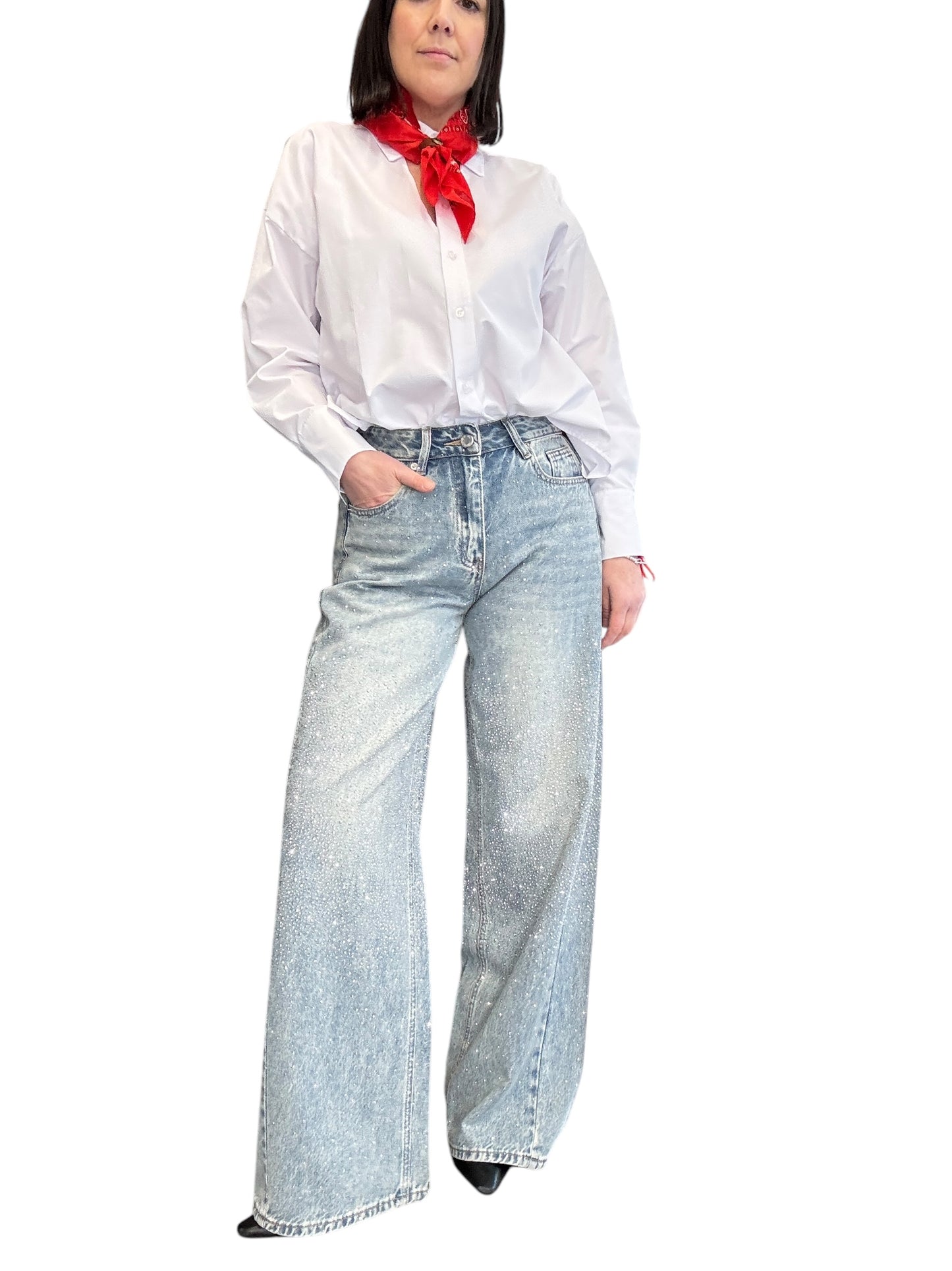 JEANS STRASS VITA MEDIA SUSY MIX