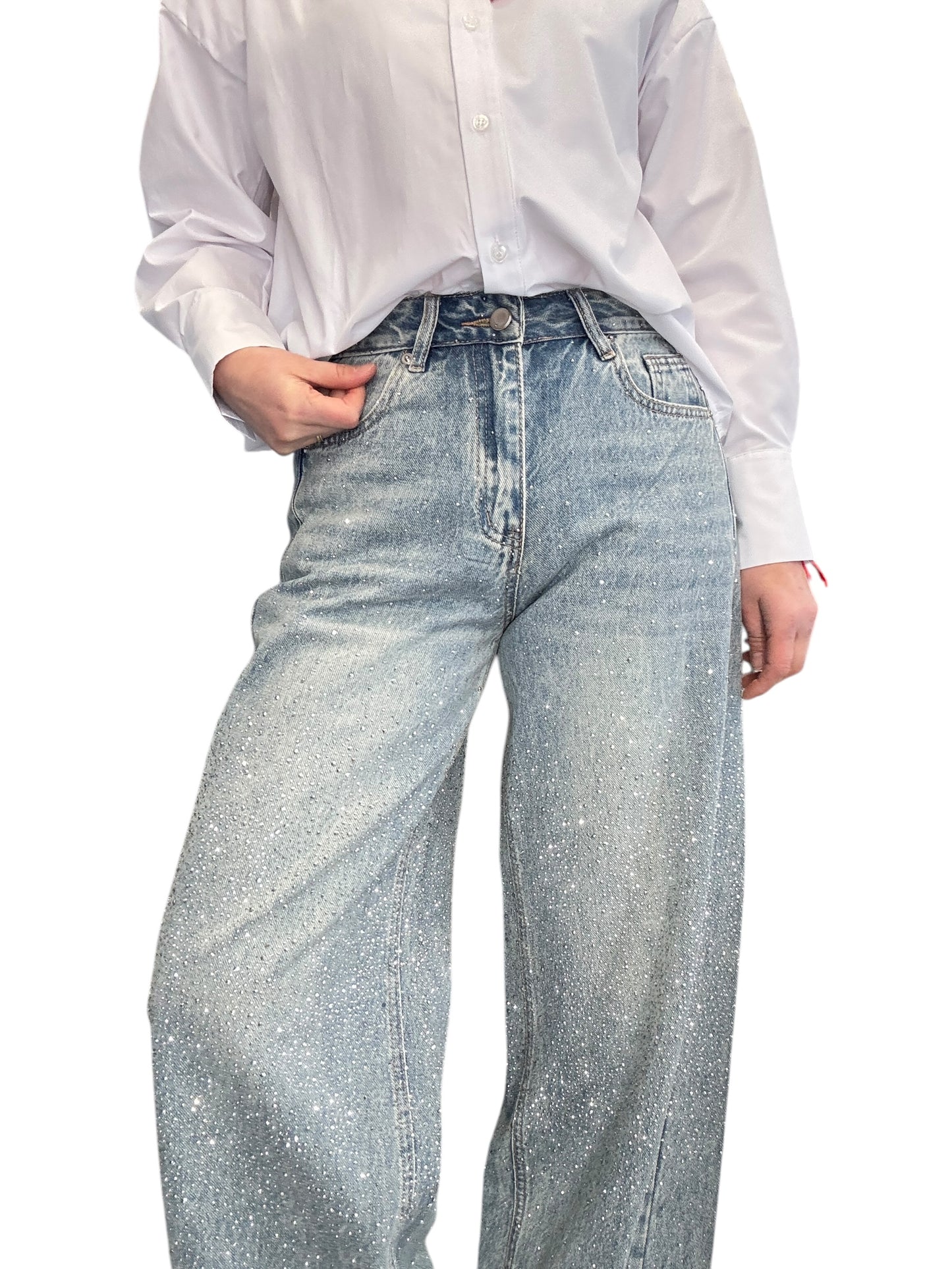 JEANS STRASS VITA MEDIA SUSY MIX