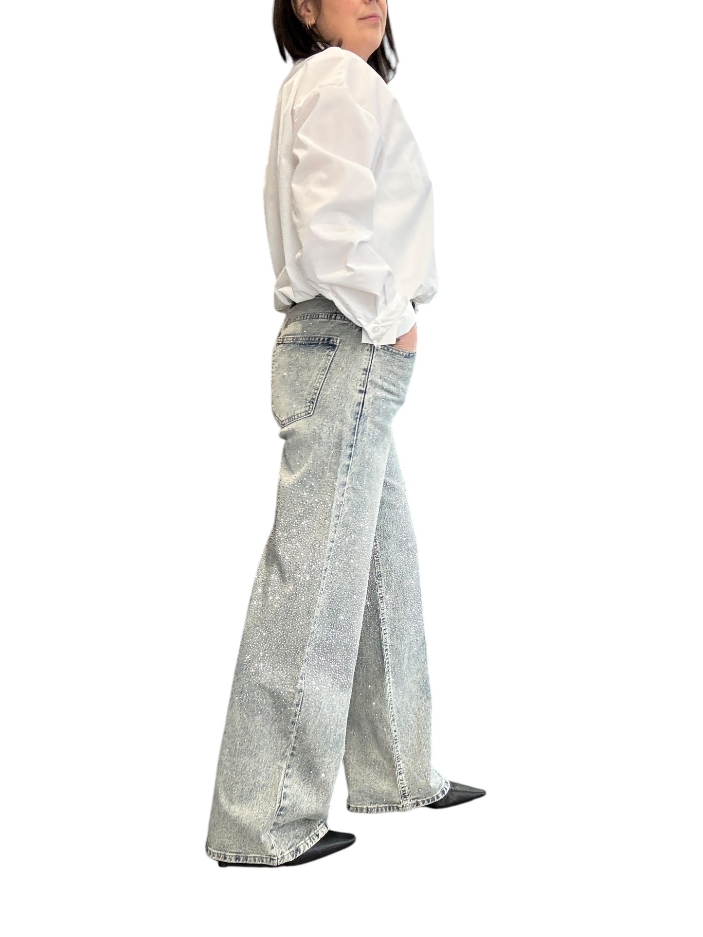 JEANS STRASS A VITA ALTA SUSY MIX