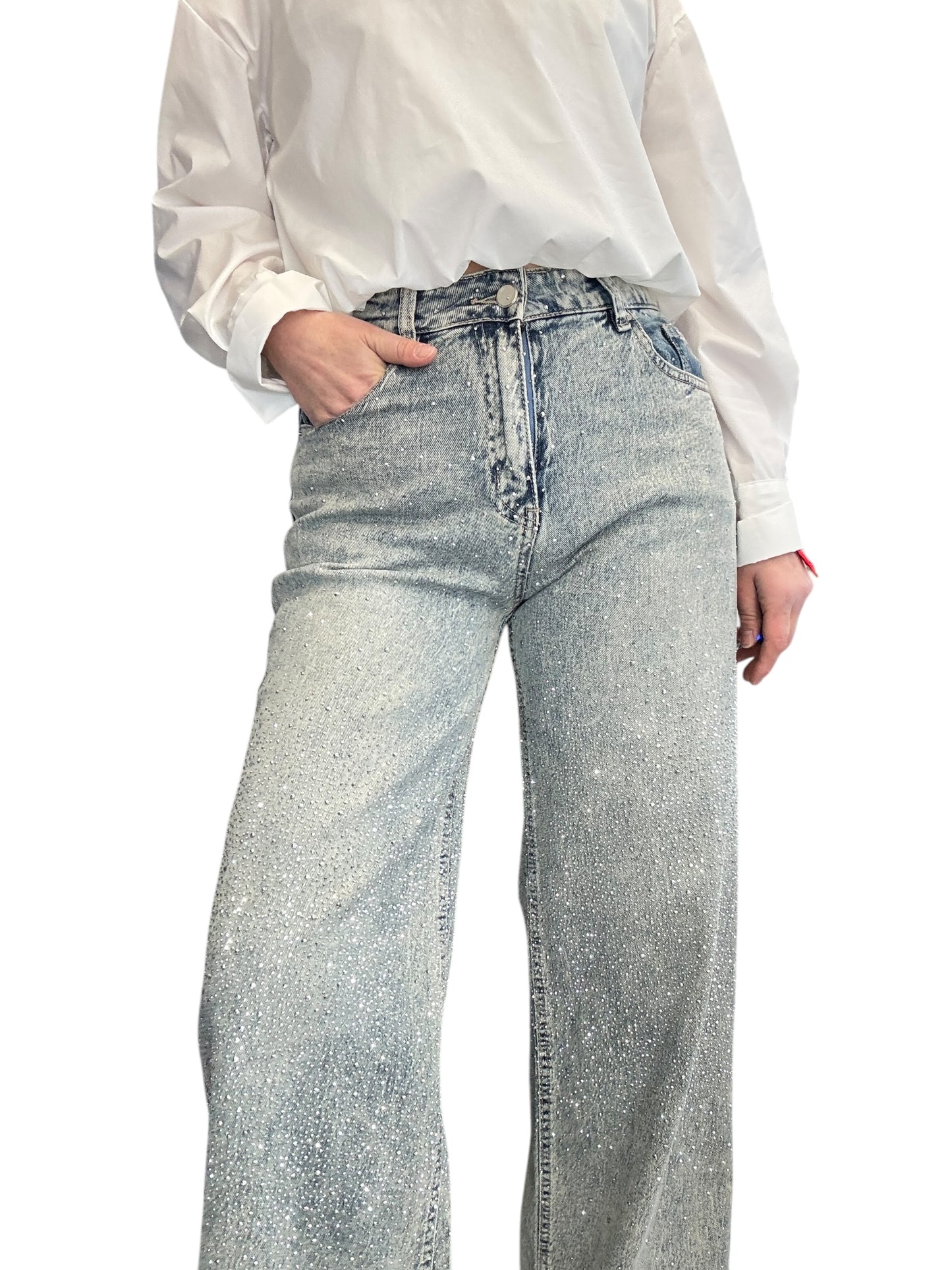 JEANS STRASS A VITA ALTA SUSY MIX