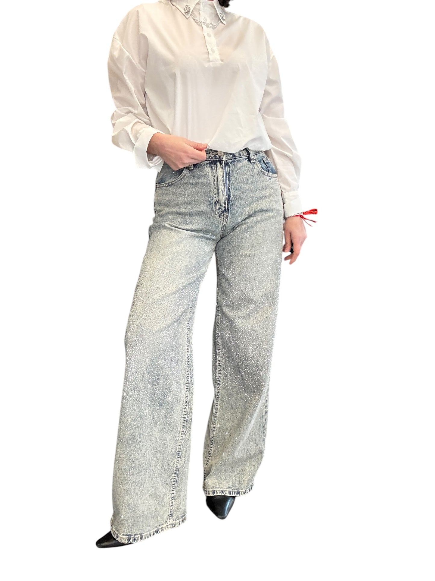 JEANS STRASS A VITA ALTA SUSY MIX
