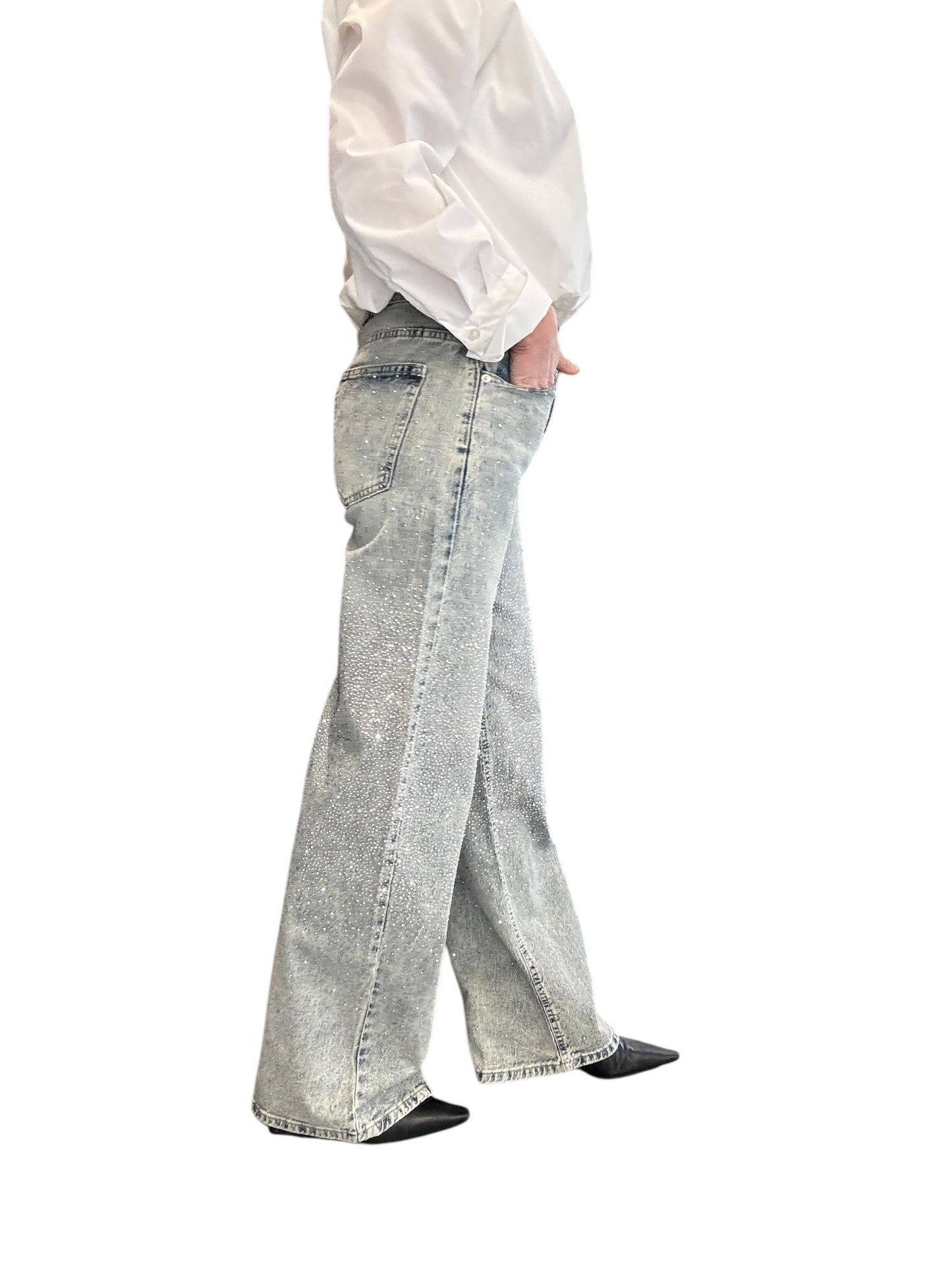 JEANS STRASS A VITA ALTA SUSY MIX