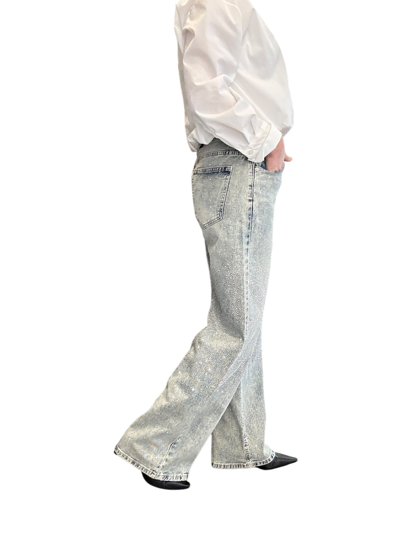 JEANS STRASS A VITA ALTA SUSY MIX