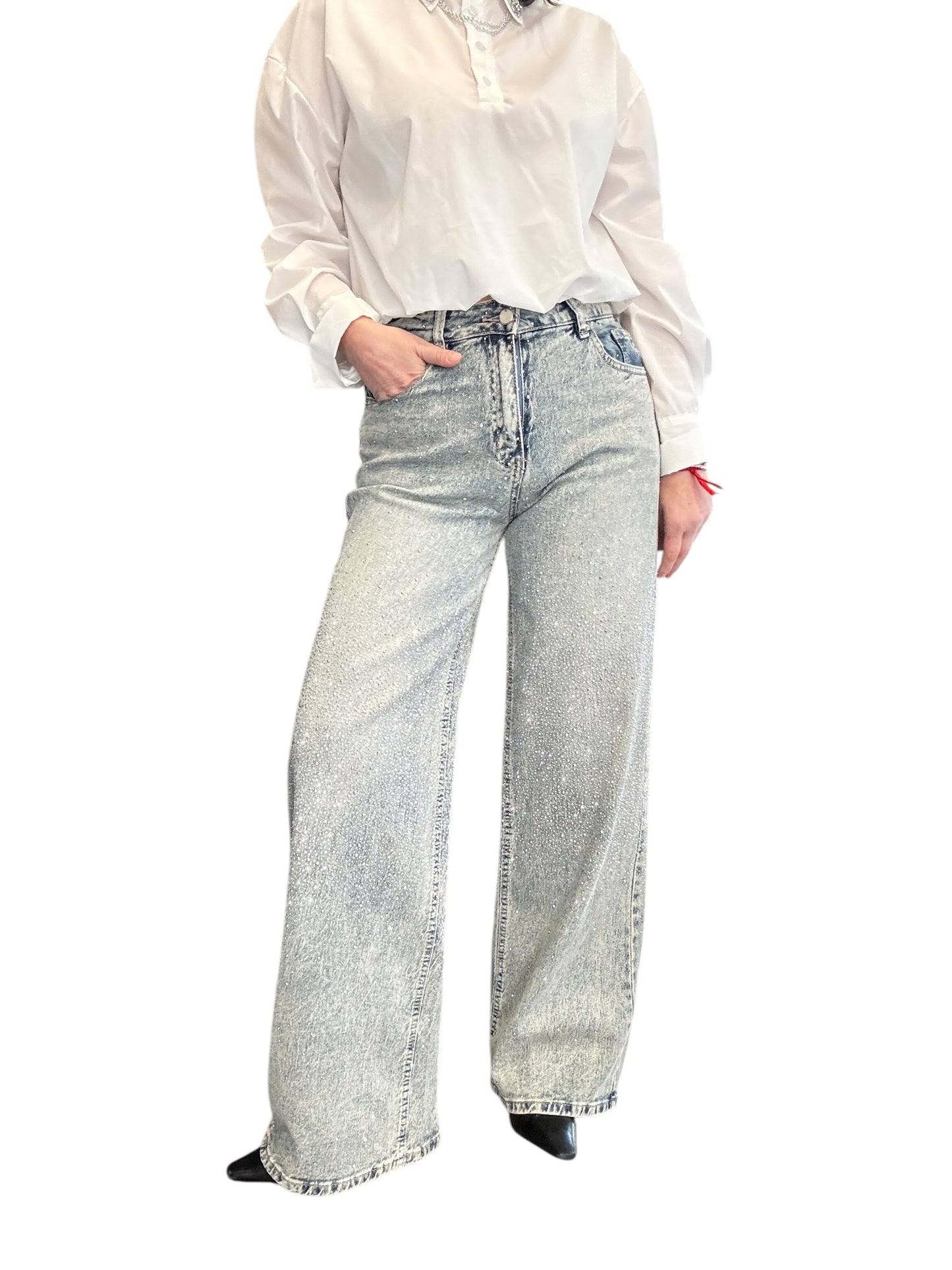 JEANS STRASS A VITA ALTA SUSY MIX