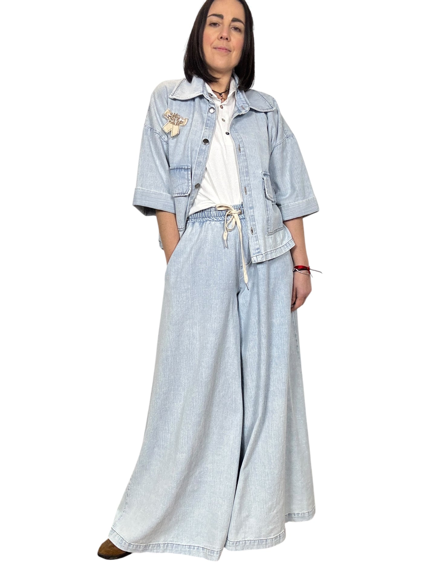 JEANS IN CHAMBRAY SUSY MIX