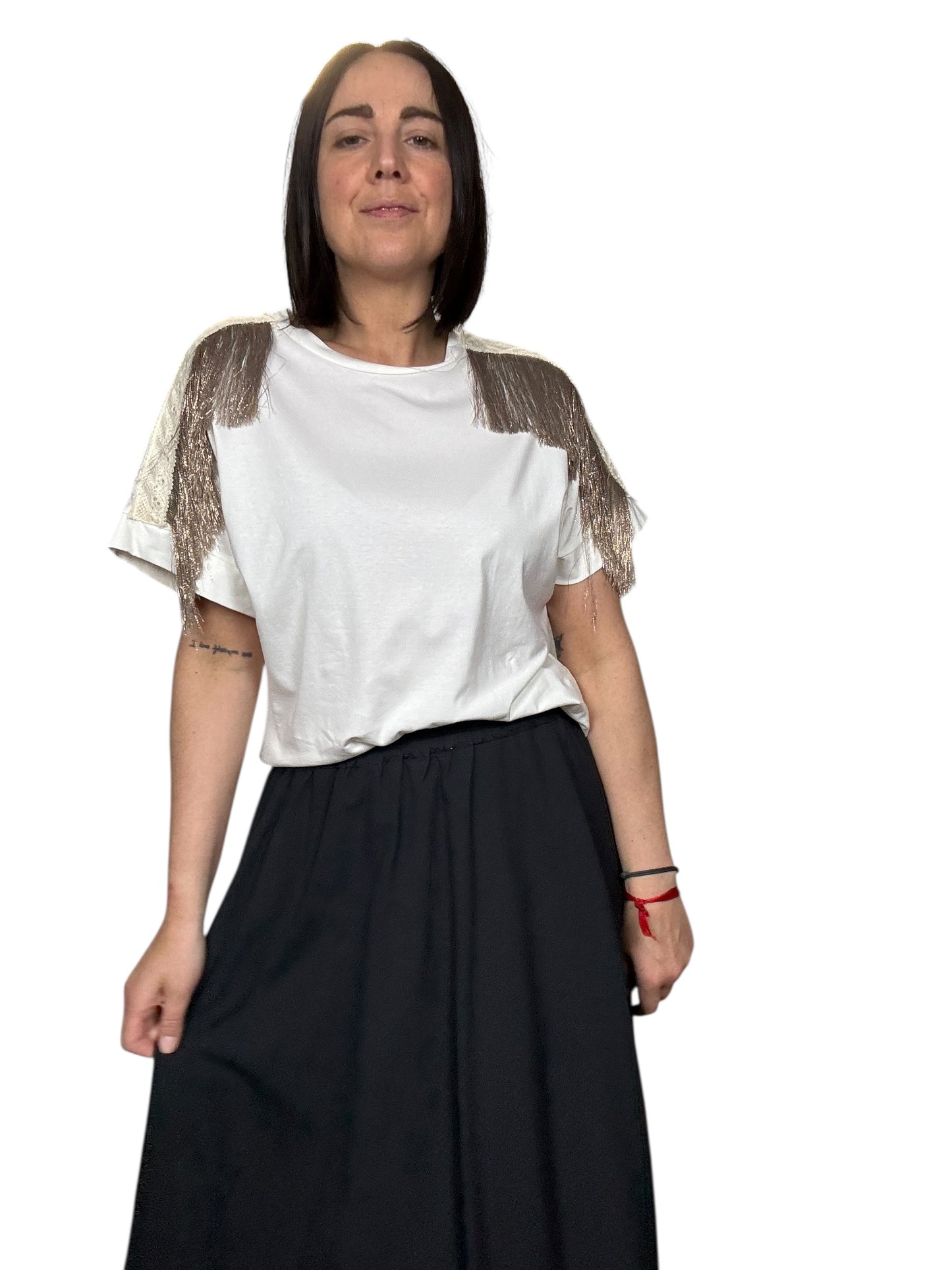 T-SHIRT FRANGETTE SPALLE HAVEONE