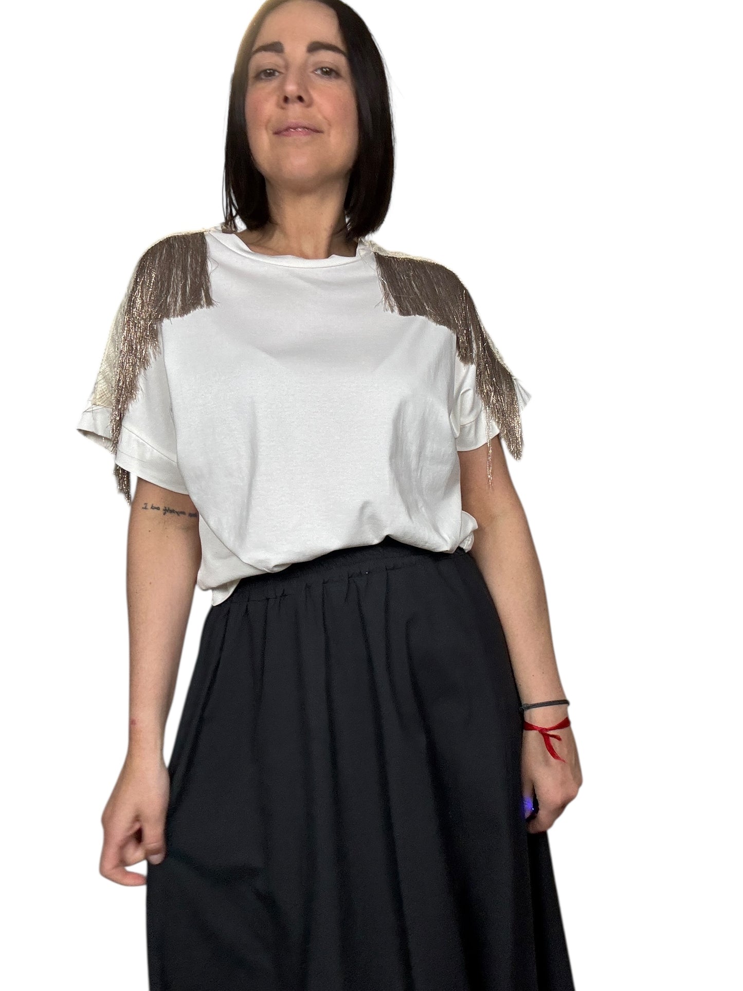 T-SHIRT FRANGETTE SPALLE HAVEONE