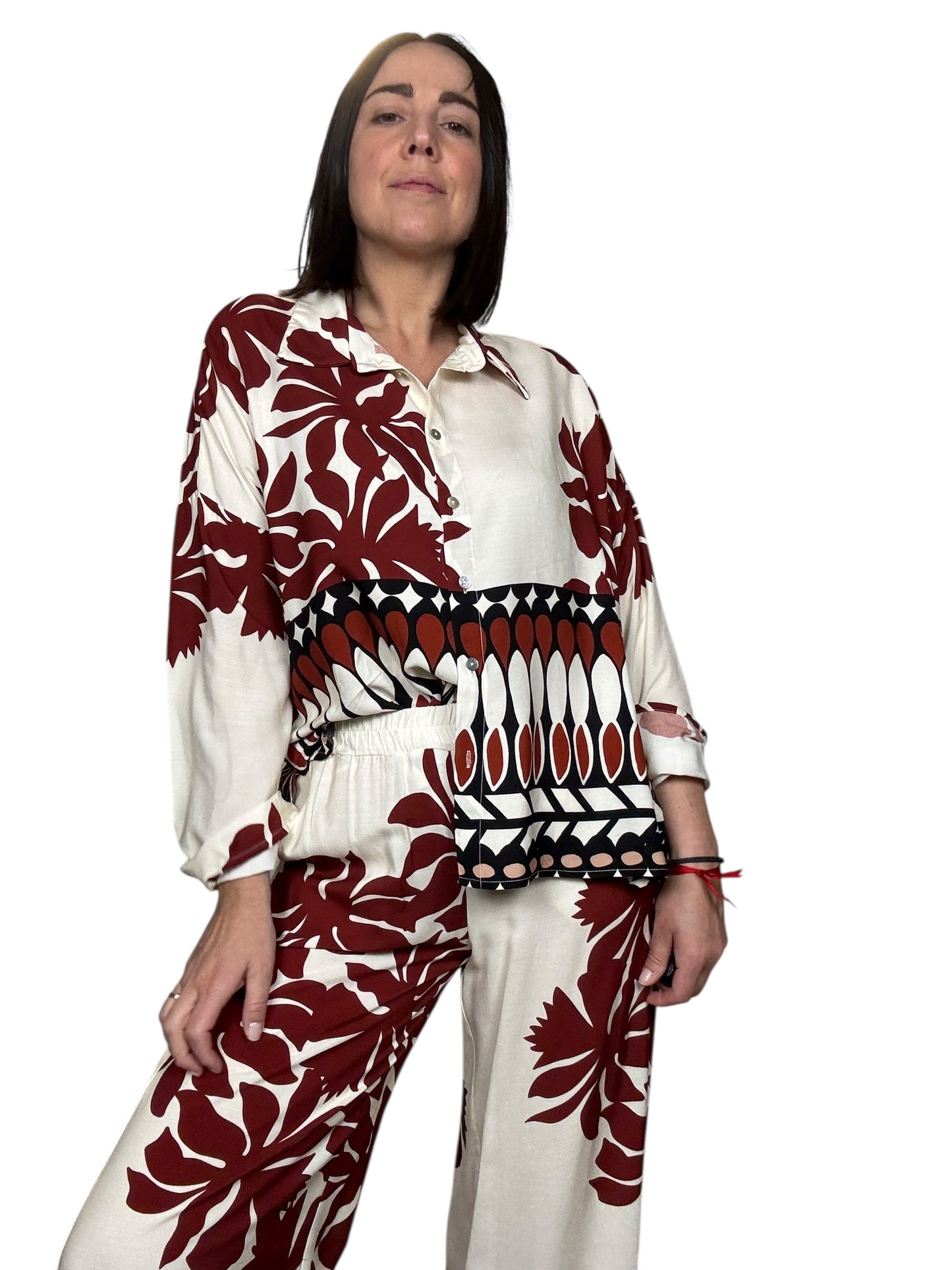 CAMICIA STAMPA ETNICA INDIA HAVEONE
