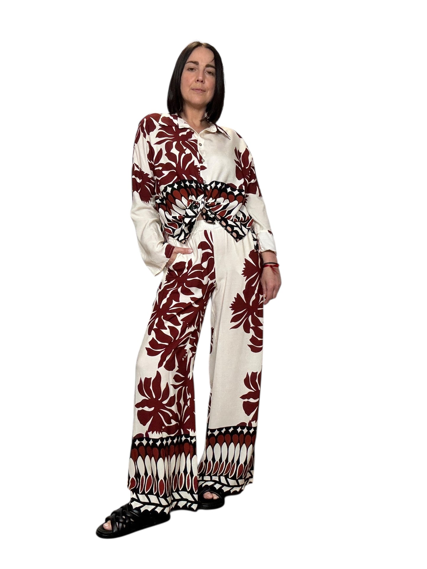 PANTALONE FLUIDO STAMPA INDIA HAVEONE