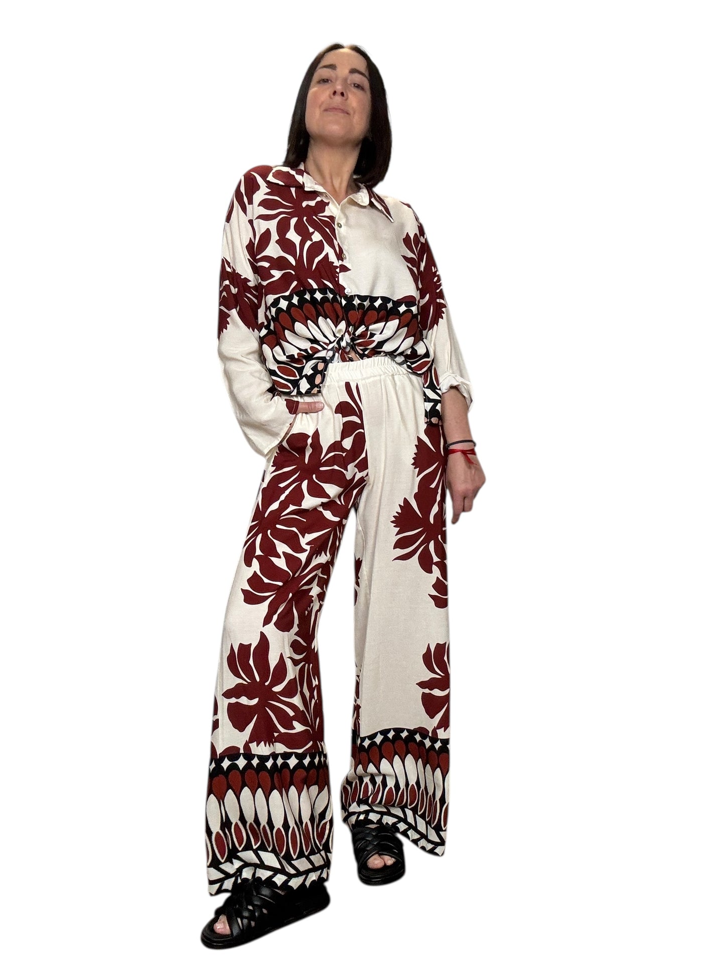 PANTALONE FLUIDO STAMPA INDIA HAVEONE