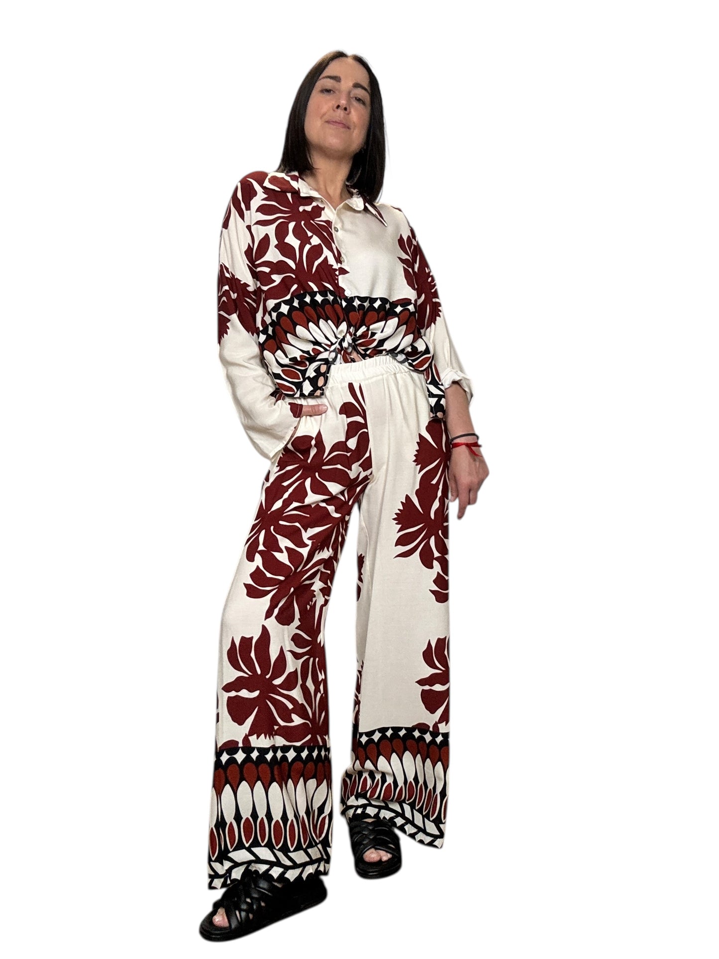 PANTALONE FLUIDO STAMPA INDIA HAVEONE