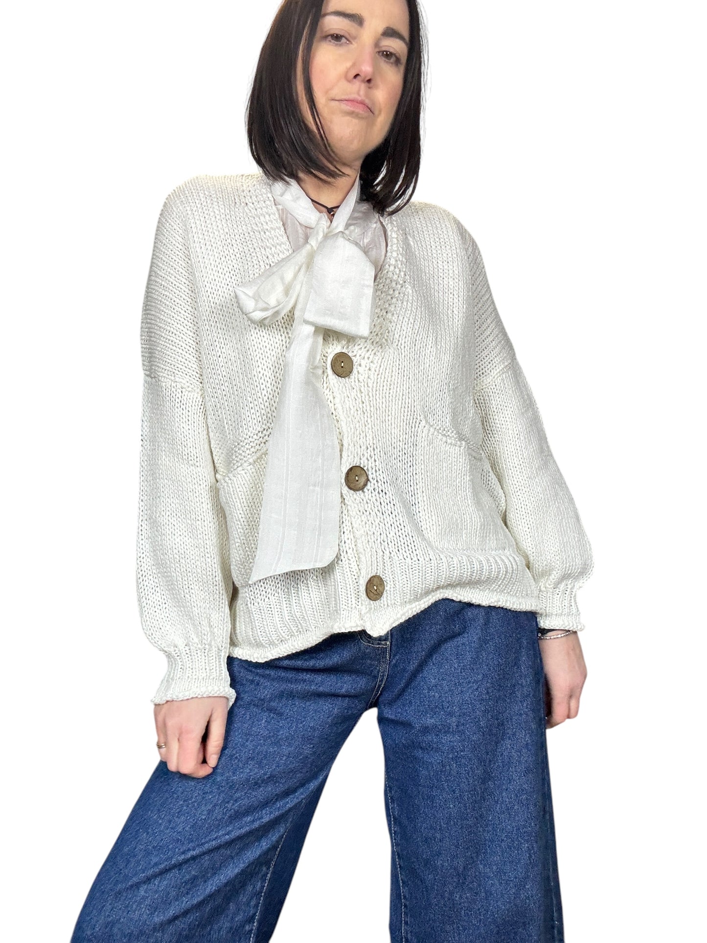 CAMICIA GESSATA TONO SU TONO CON FIOCCO SUSY MIX