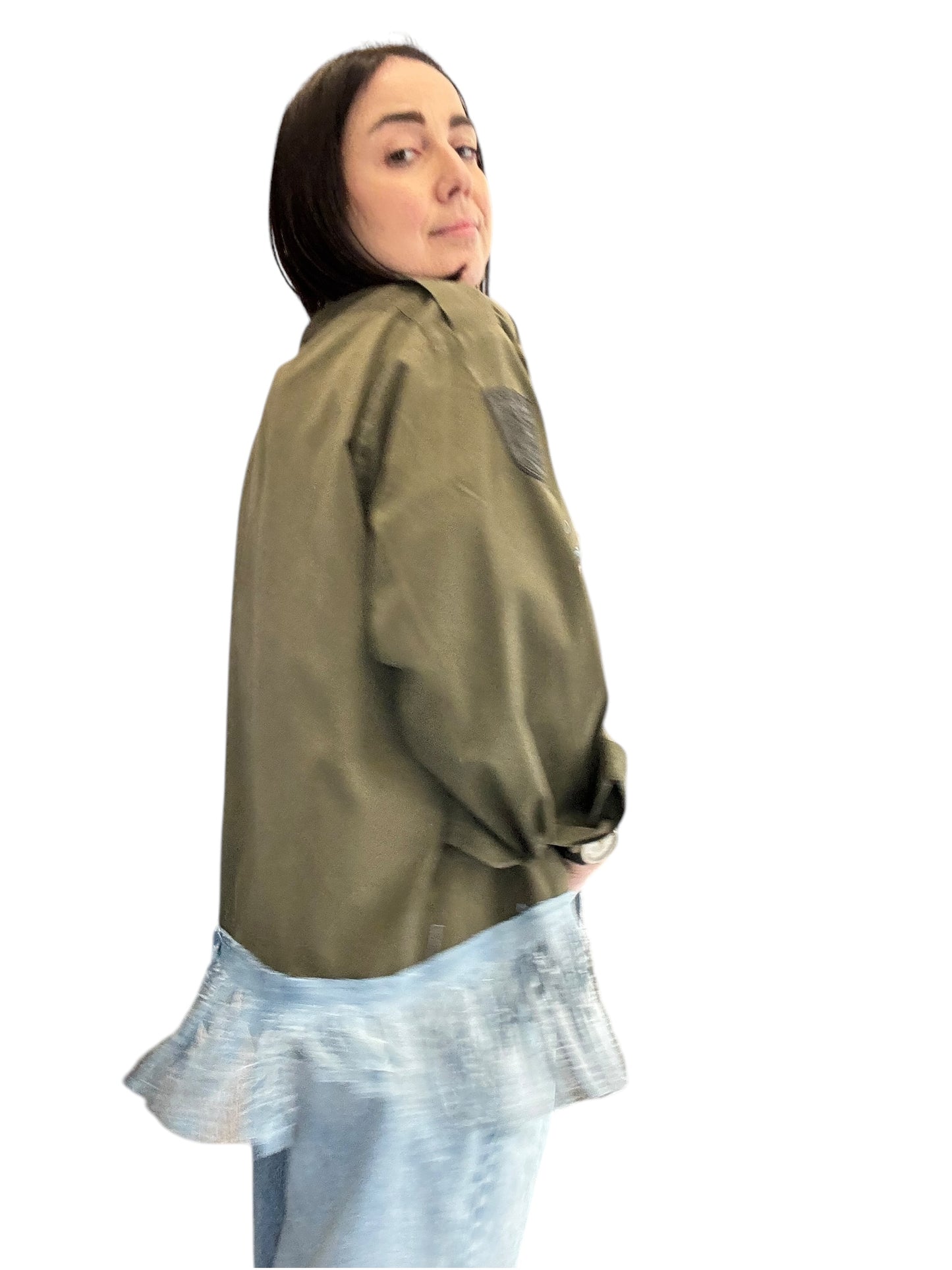 GIACCA-CAMICIA MILITARE CON PATCH SUSY MIX