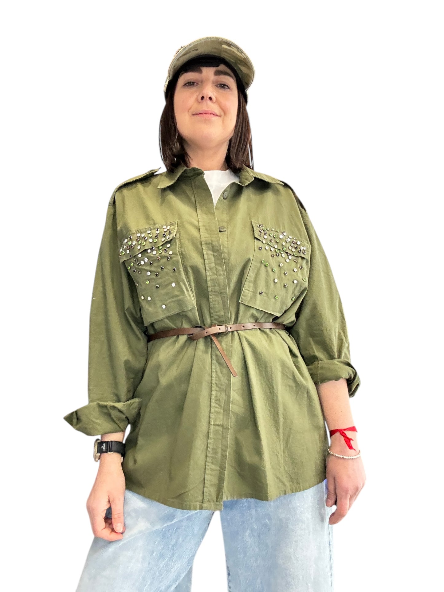 GIACCA-CAMICIA CON STRASS TENSIONE IN