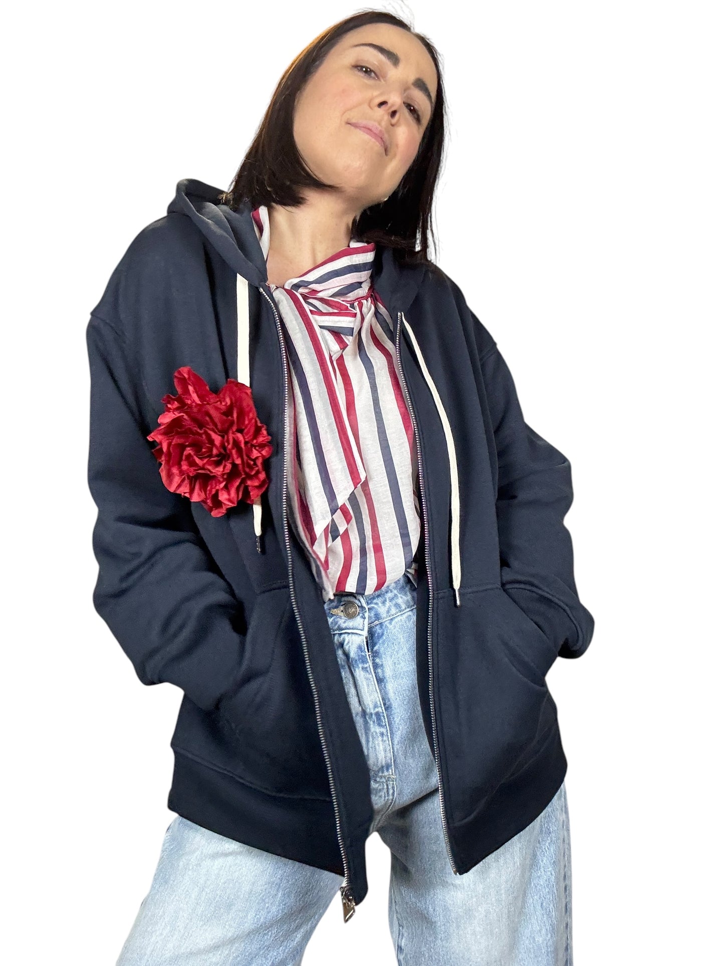 FELPA CON ROSA VICOLO