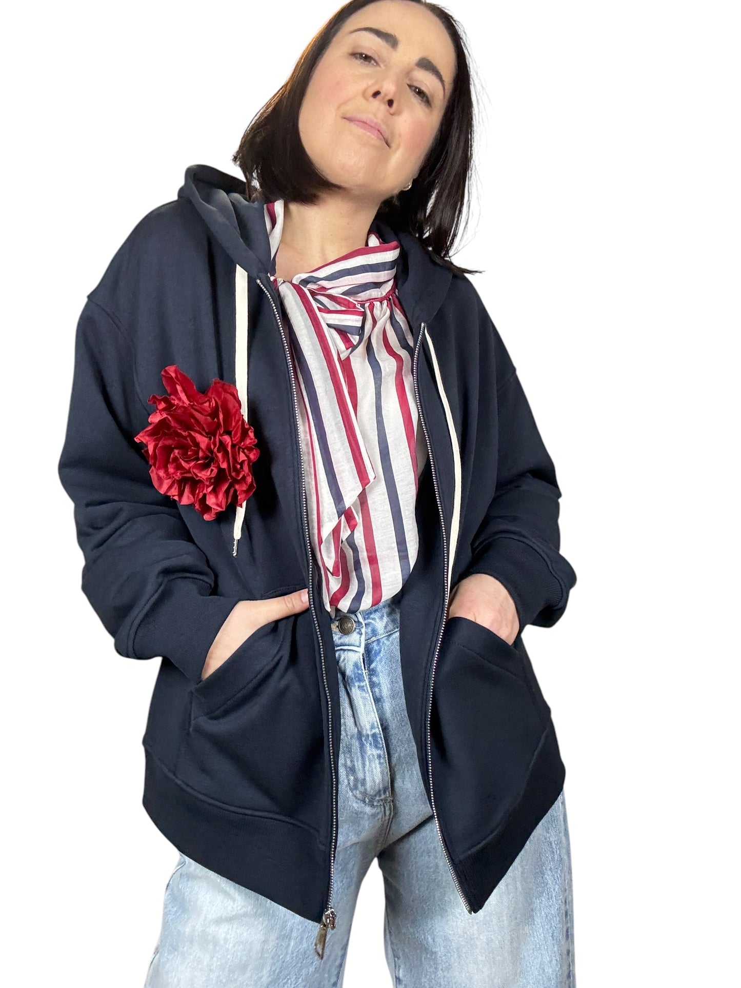 FELPA CON ROSA VICOLO