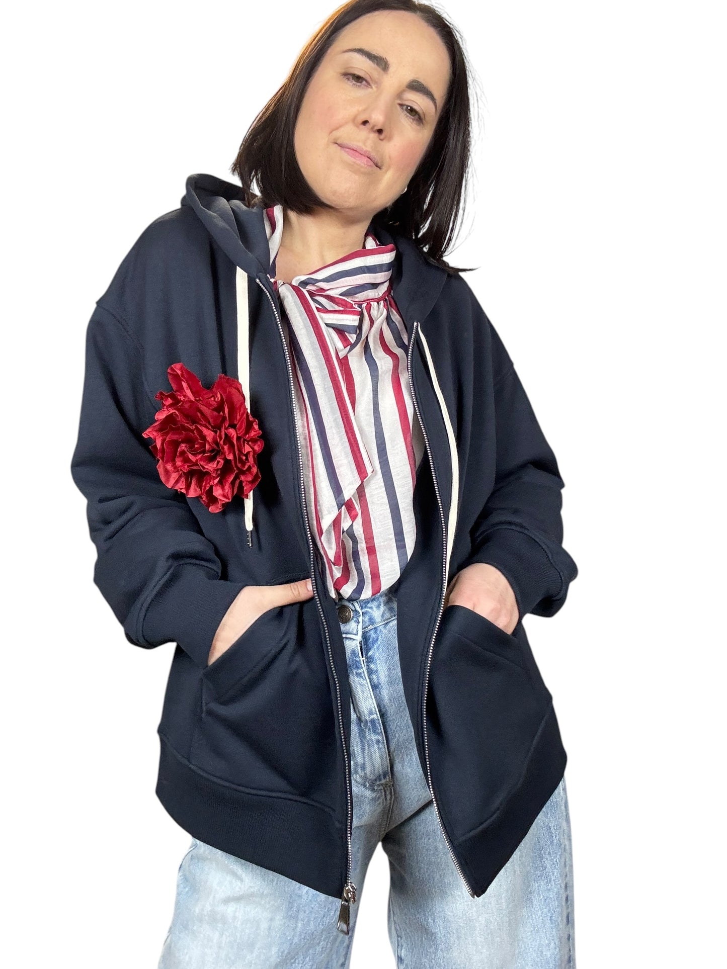 FELPA CON ROSA VICOLO