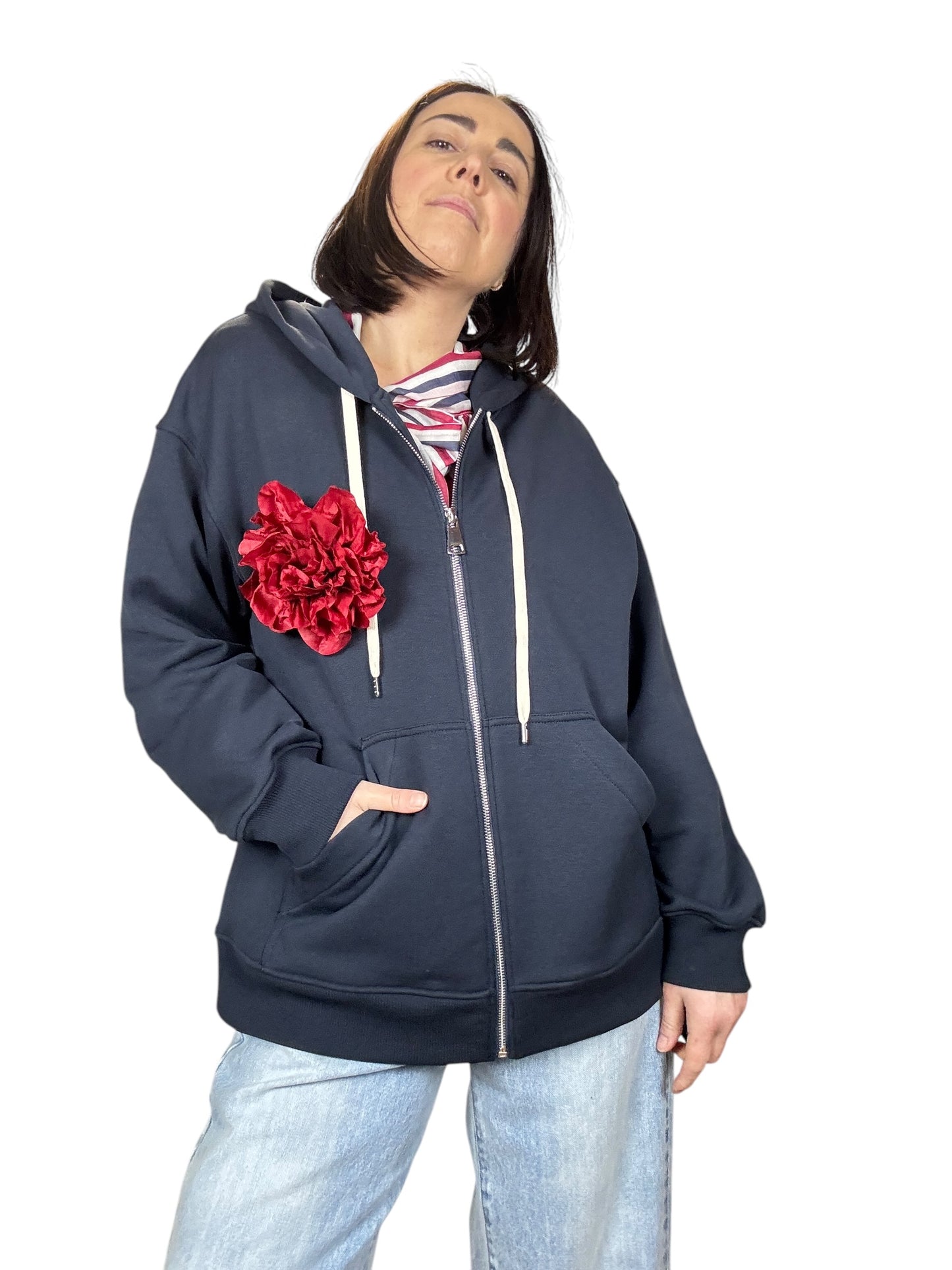 FELPA CON ROSA VICOLO