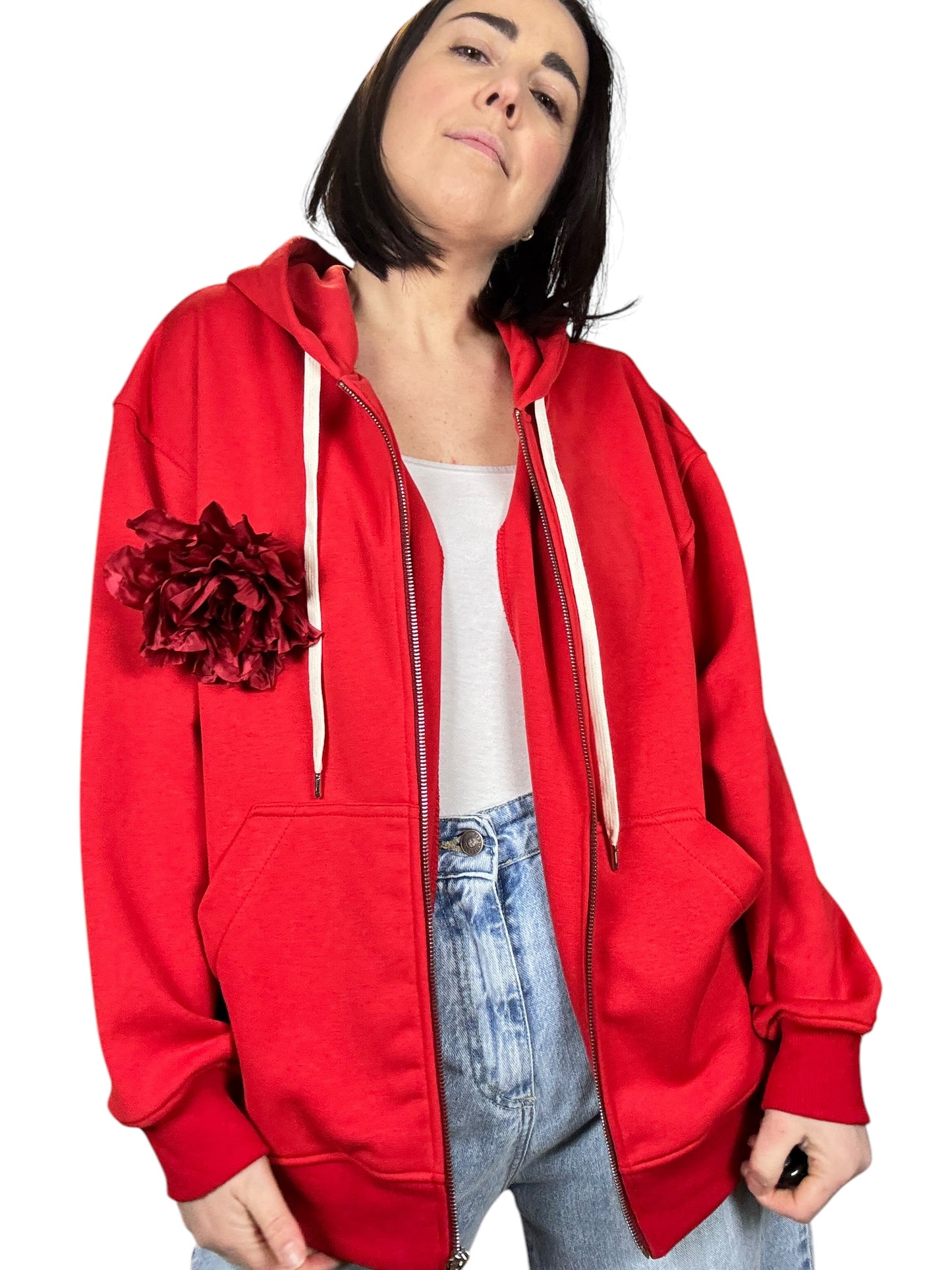 FELPA CON ROSA VICOLO