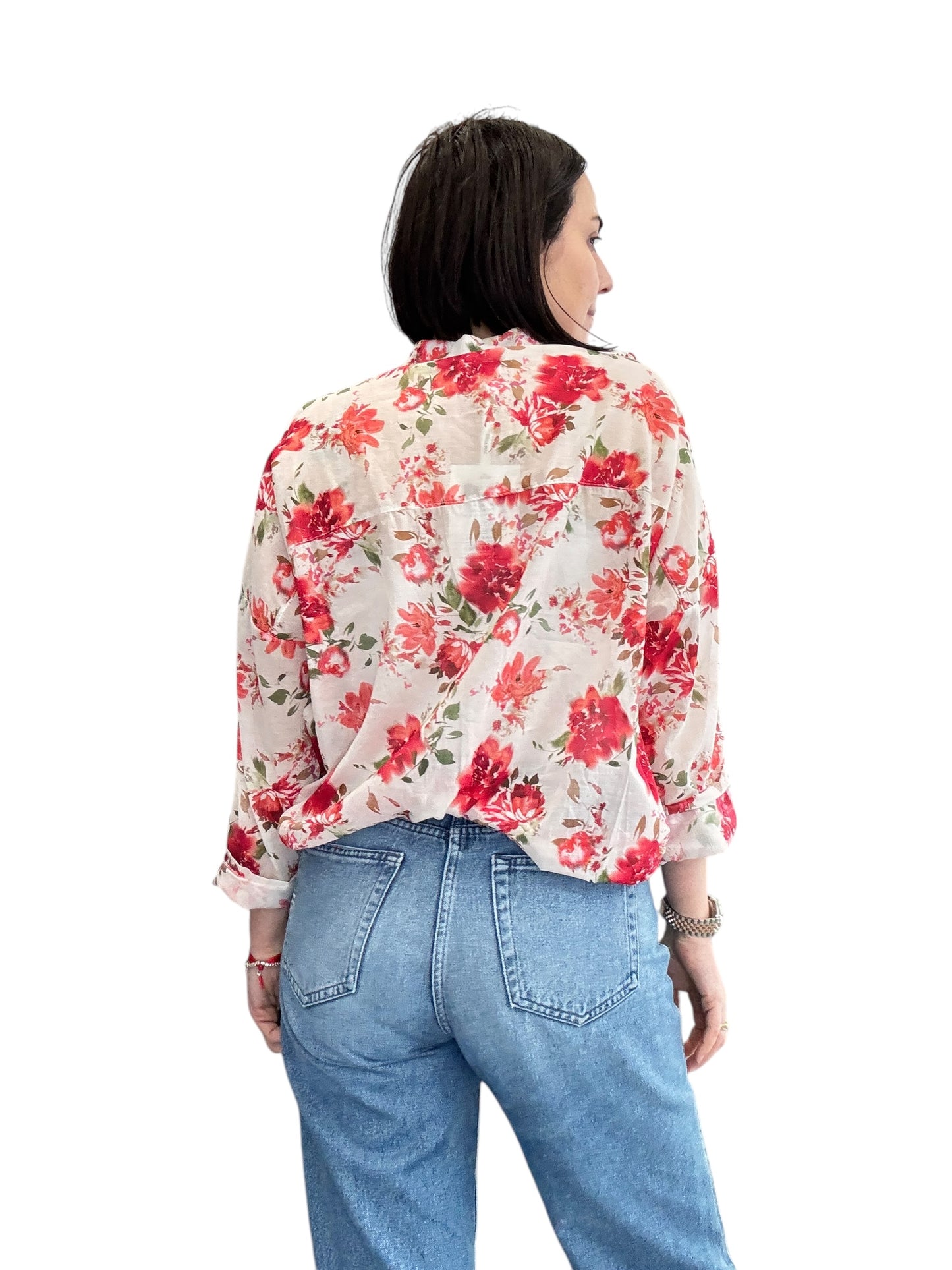 CAMICIA COLLO COREANA A FIORI SUSY MIX