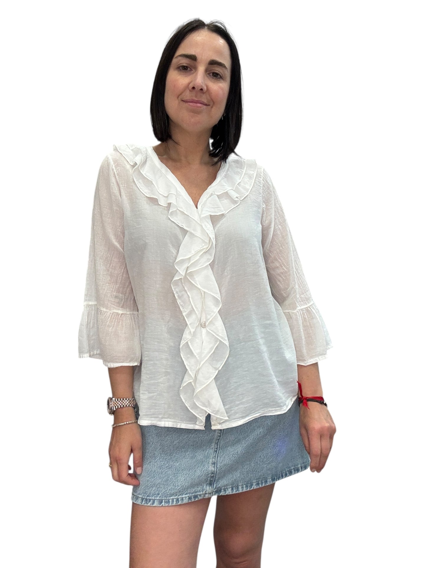 CAMICIA VOLANT COLLO SUSY MIX
