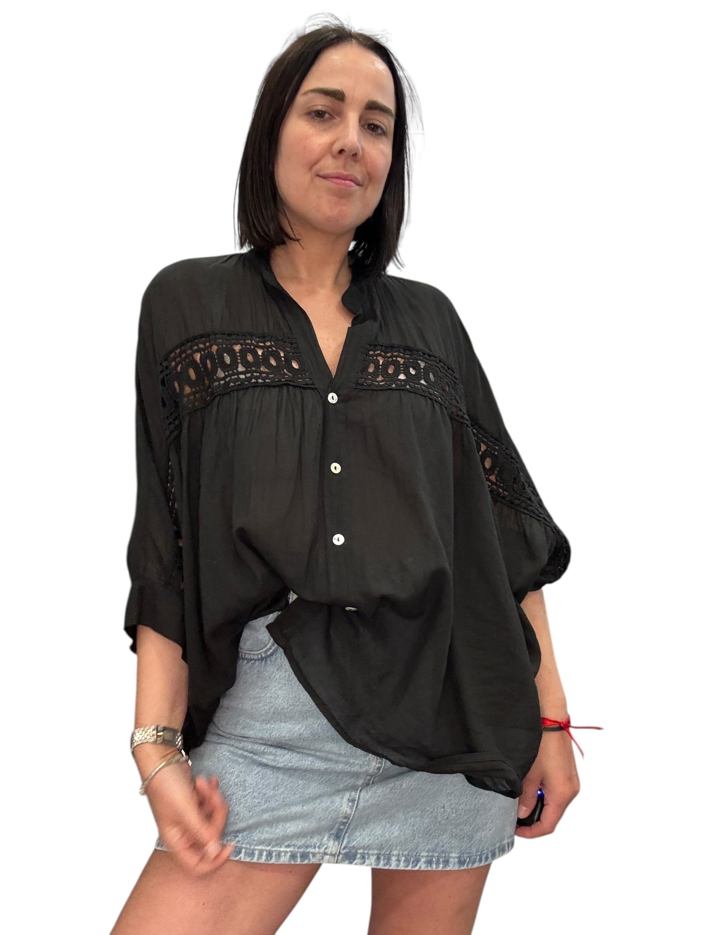 CAMICIA MANICA A KIMONO OVER SUSY MIX